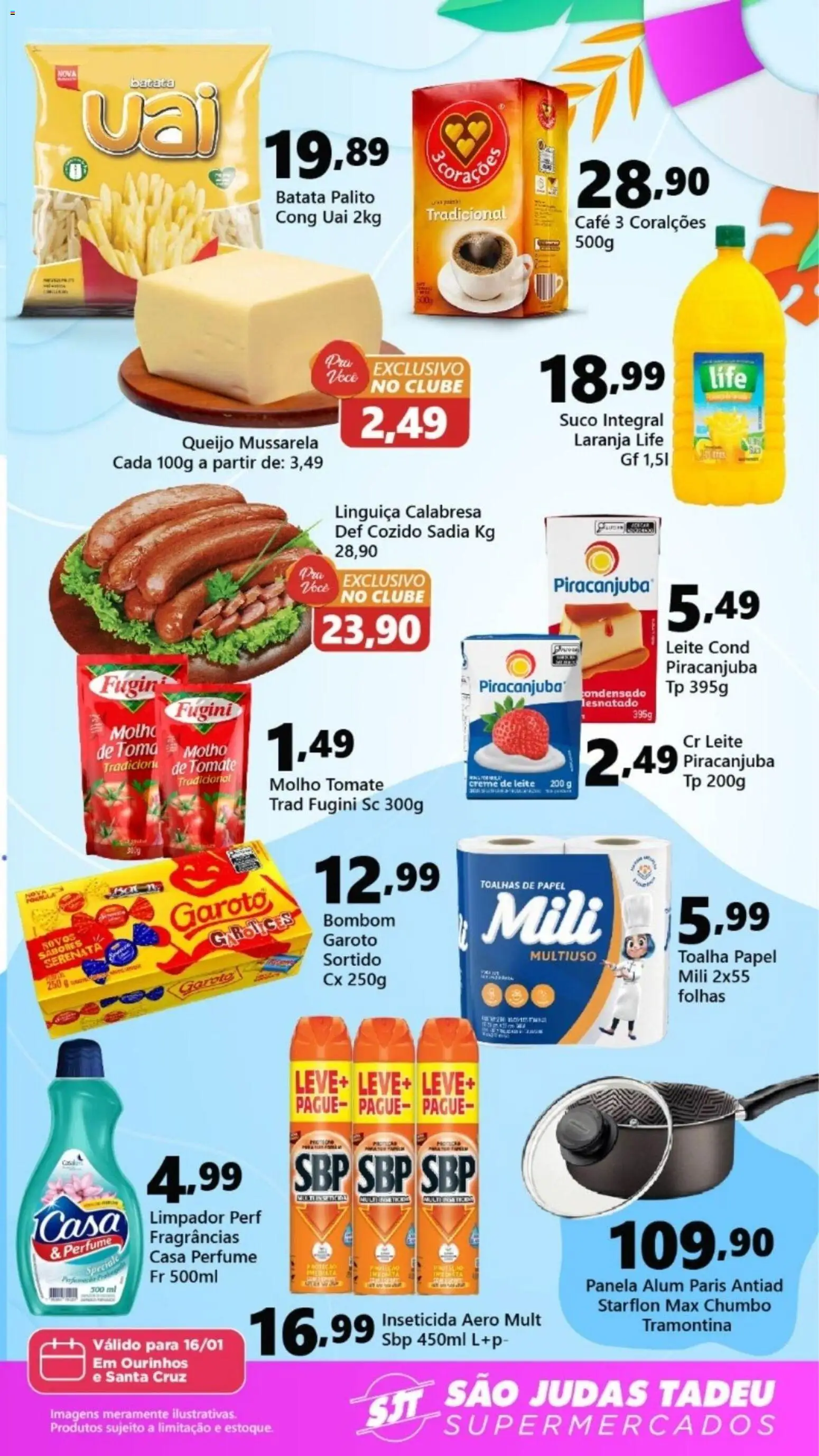São Judas Tadeu Folheto - válido de 16.01.2026 | Página: 2 | Produtos: Queijo, Suco, Creme de leite, Inseticida