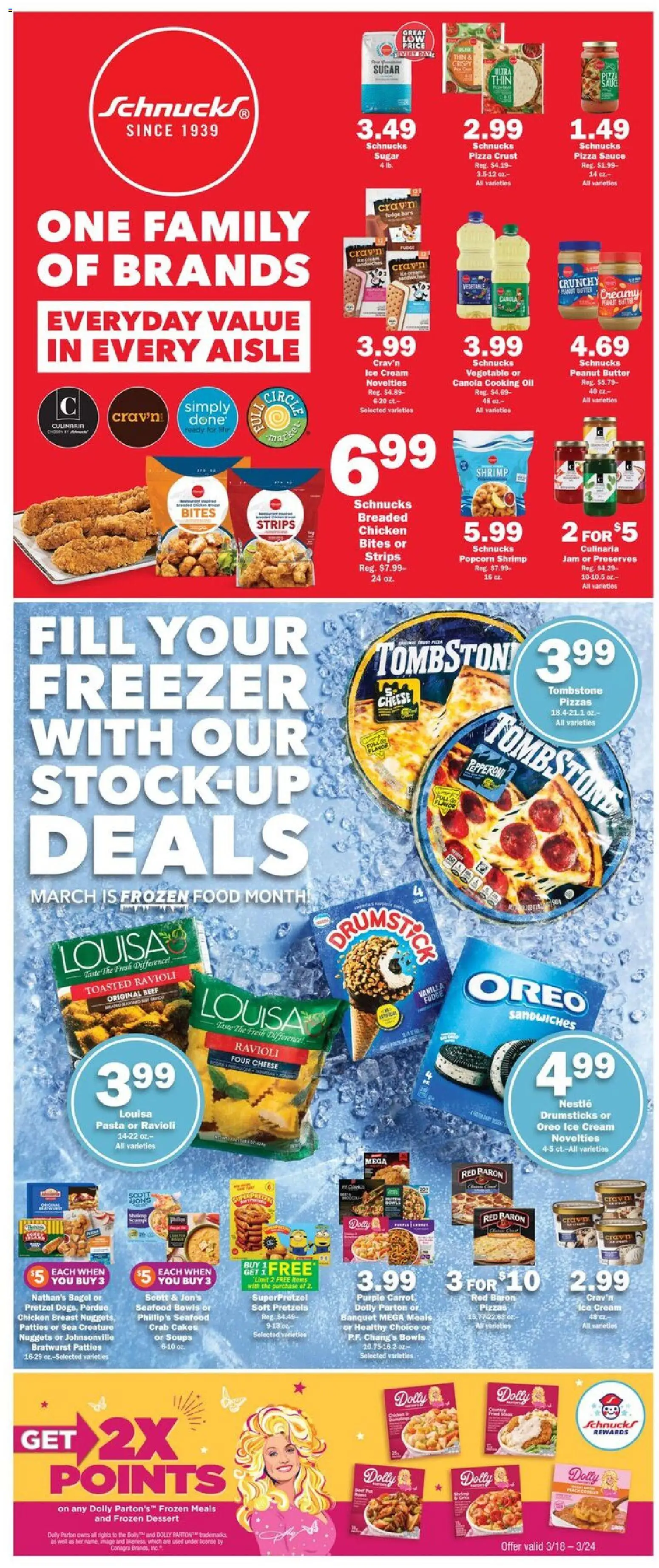 Schnucks Weekly Print Ad - IL - valid from 18.03.2026 | Page: 2 | Products: Pizza, Beef, Sugar, Seafood