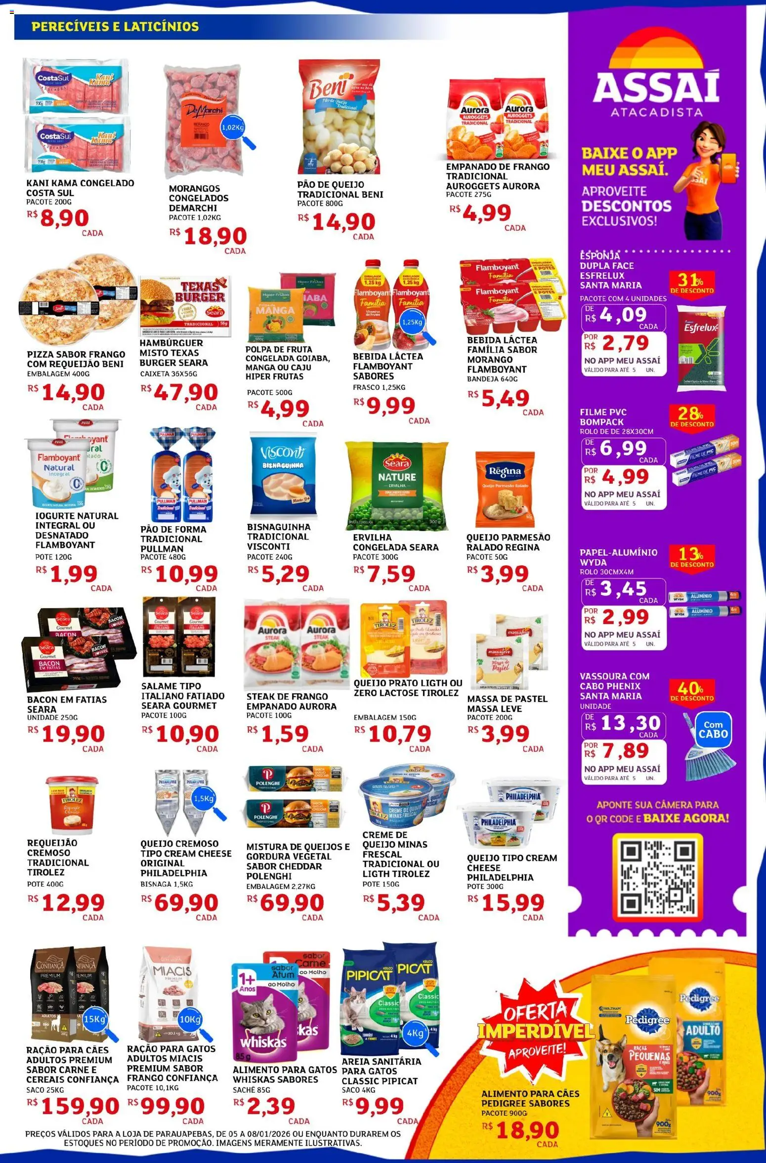 Assaí Atacadista Folheto - válido de 05.01.2026 | Página: 3 | Produtos: filme de PVC, Parmesão, Cereais, Potes