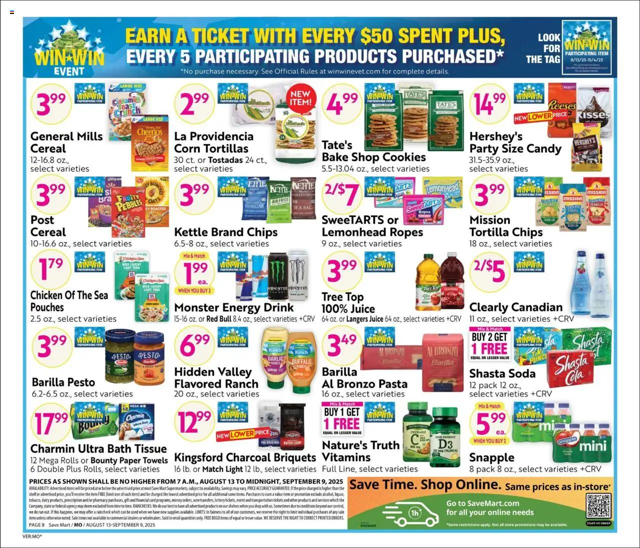 Save Mart Big Monthly Deals - valid from 13.08.2025 | Page: 8 | Products: Corn, Juice, Bra, Garlic