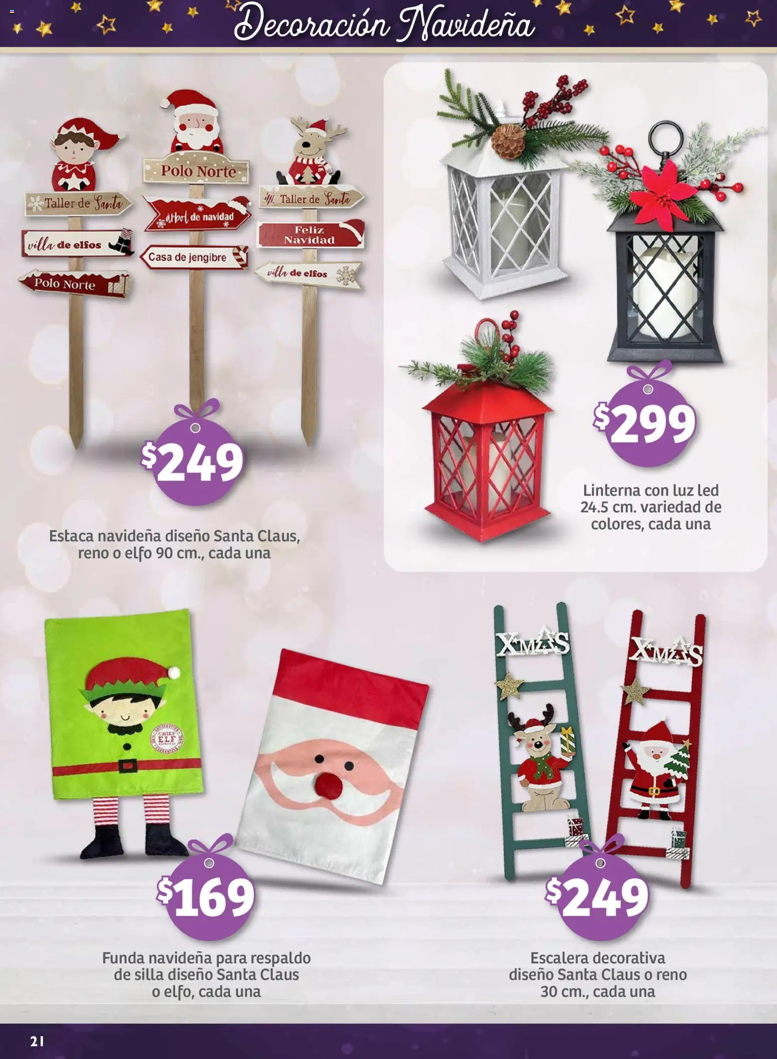 Nuevas ofertas de Soriana válidas en toda la República Mexicana desde el 25.09.2025. ¡Encuentra las mejores ofertas en Soriana - Decoración Navideña Mercado Nacional! | Página: 21 | Productos: Linterna, Silla, Funda, Escalera
