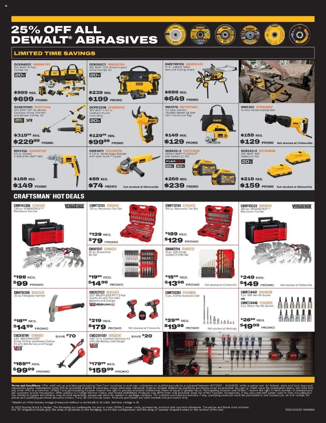 Mills Fleet Farm DeWalt Deal Days - valid from 07.08.2025 | Page: 4 | Products: Socket, Jig Saw, Air Intake, Blower