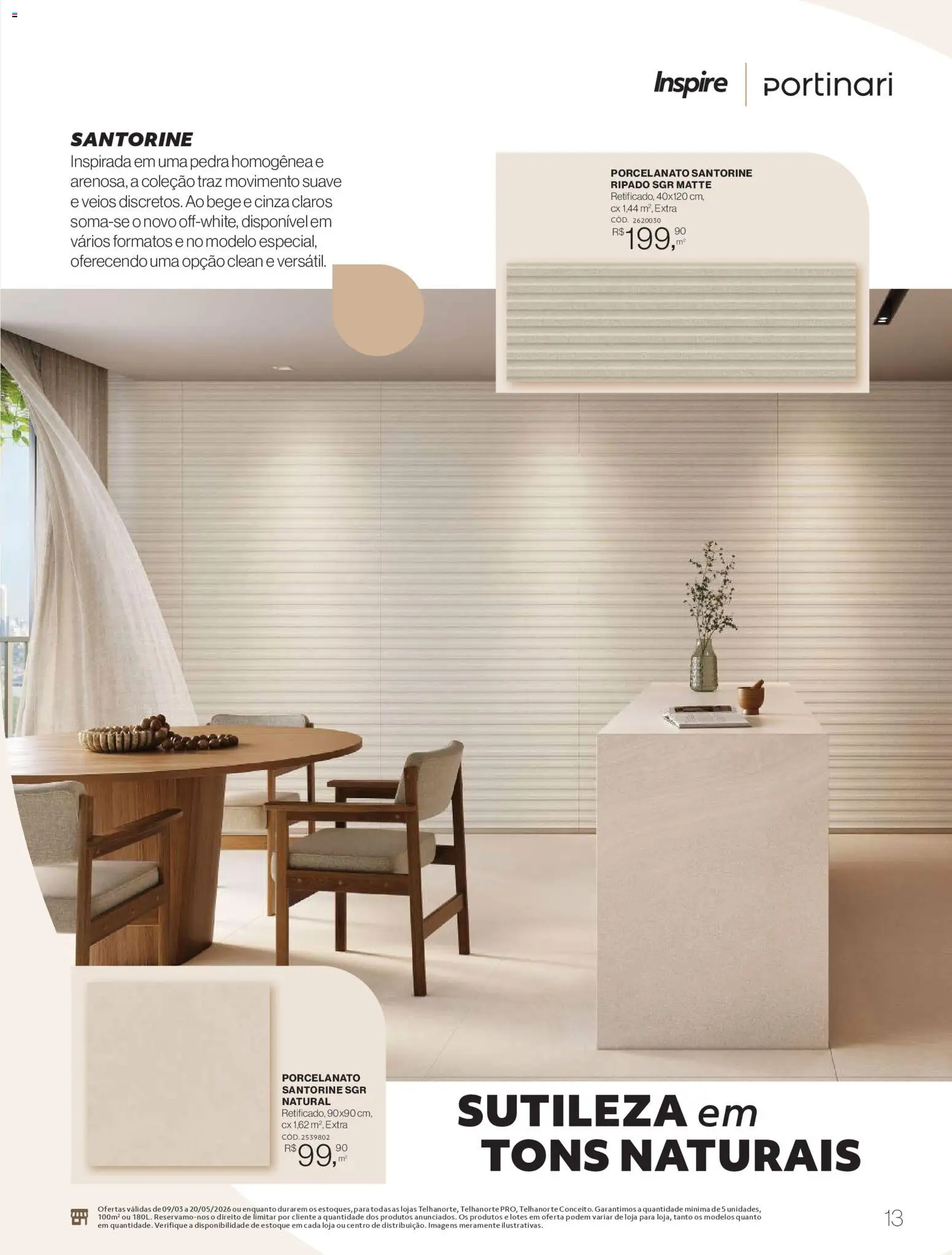 Telhanorte Folheto - válido de 09.03.2026 | Página: 13 | Produtos: Porcelanato