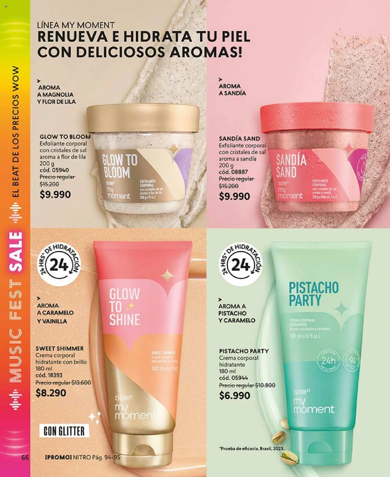 Catálogo CyZone Campaña 5 │ válido desde el 01.03.2026 | Página: 66 | Productos: Exfoliante corporal, Brillo, Glitter, Crema