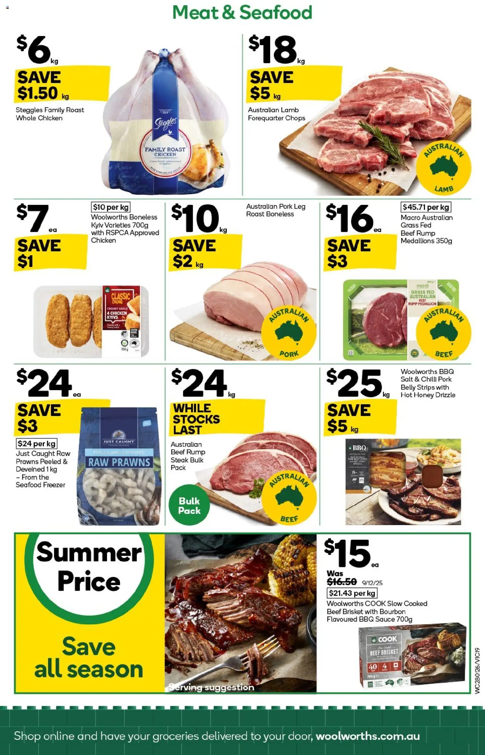 Woolworths catalogue - valid from 28.01.2026 | Page: 19 | Products: Bourbon, Steak, Seafood, Garlic