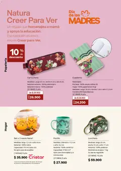 Natura catálogo _ ciclo 07 -  Vista previa de la revista de la tienda Natura valido desde el 08.04.2026 | Página: 163 | Productos: Pocillo, Cerámica, Microondas, Cuaderno