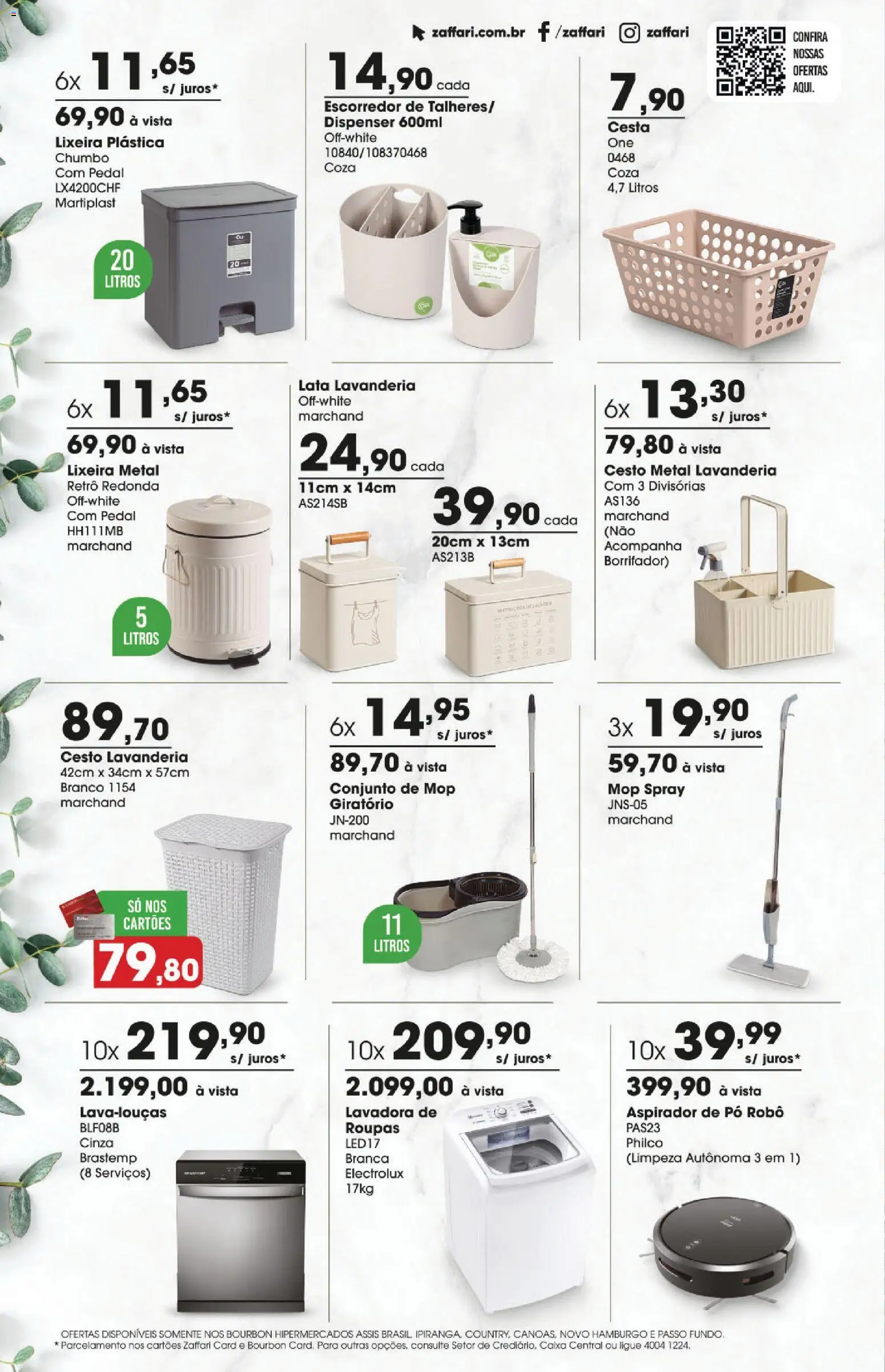 Zaffari Folheto - válido de 06.11.2025 | Página: 8 | Produtos: Mop, Caixa, Lixeira, Roupas