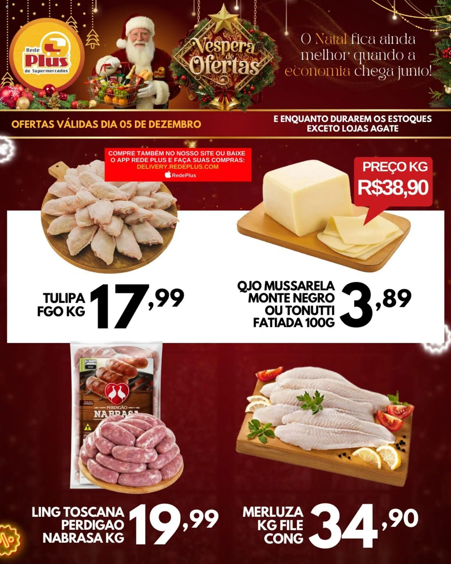 Rede Plus Supermercados Folheto - válido de 05.12.2025 | Página: 2 | Produtos: Faca, Mussarela