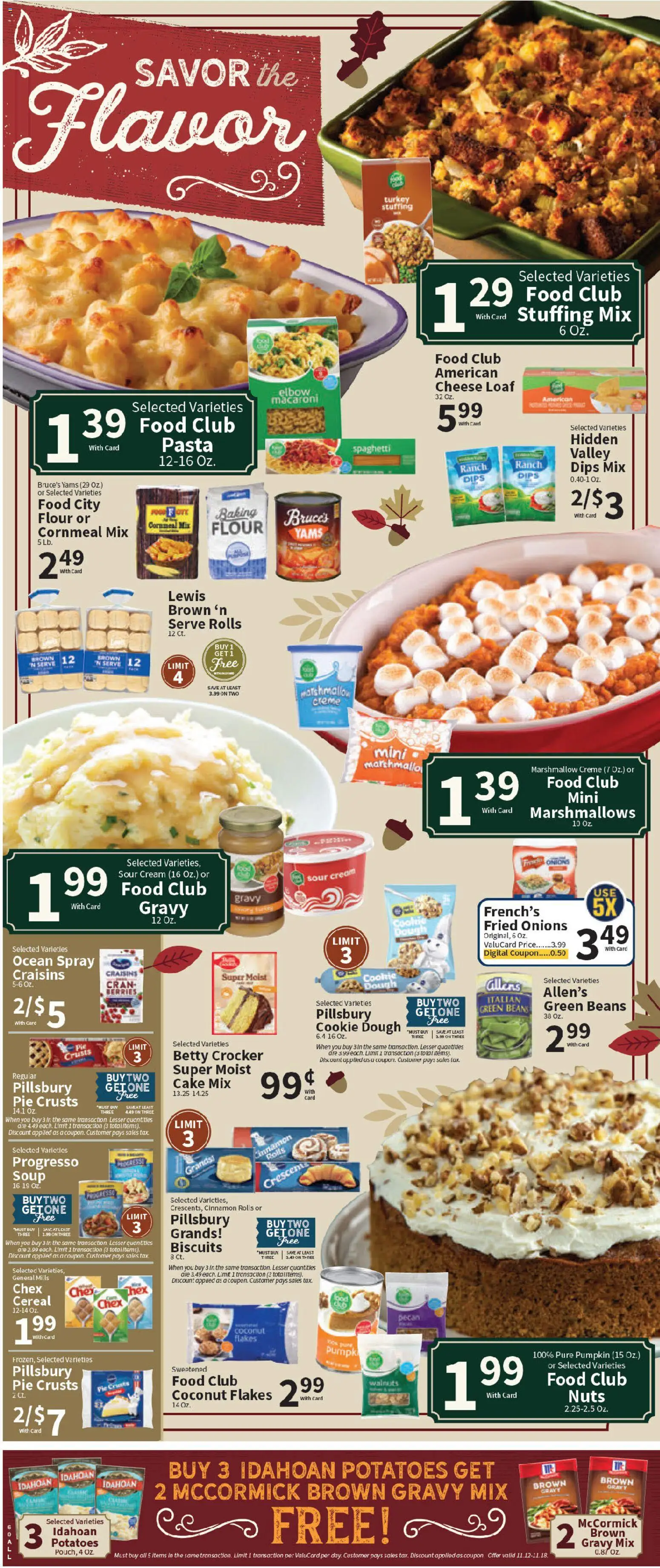 Food City Weekly Ad - valid from 12.11.2025 | Page: 8 | Products: Cheese, Pasta, Potatoes, Pumpkin
