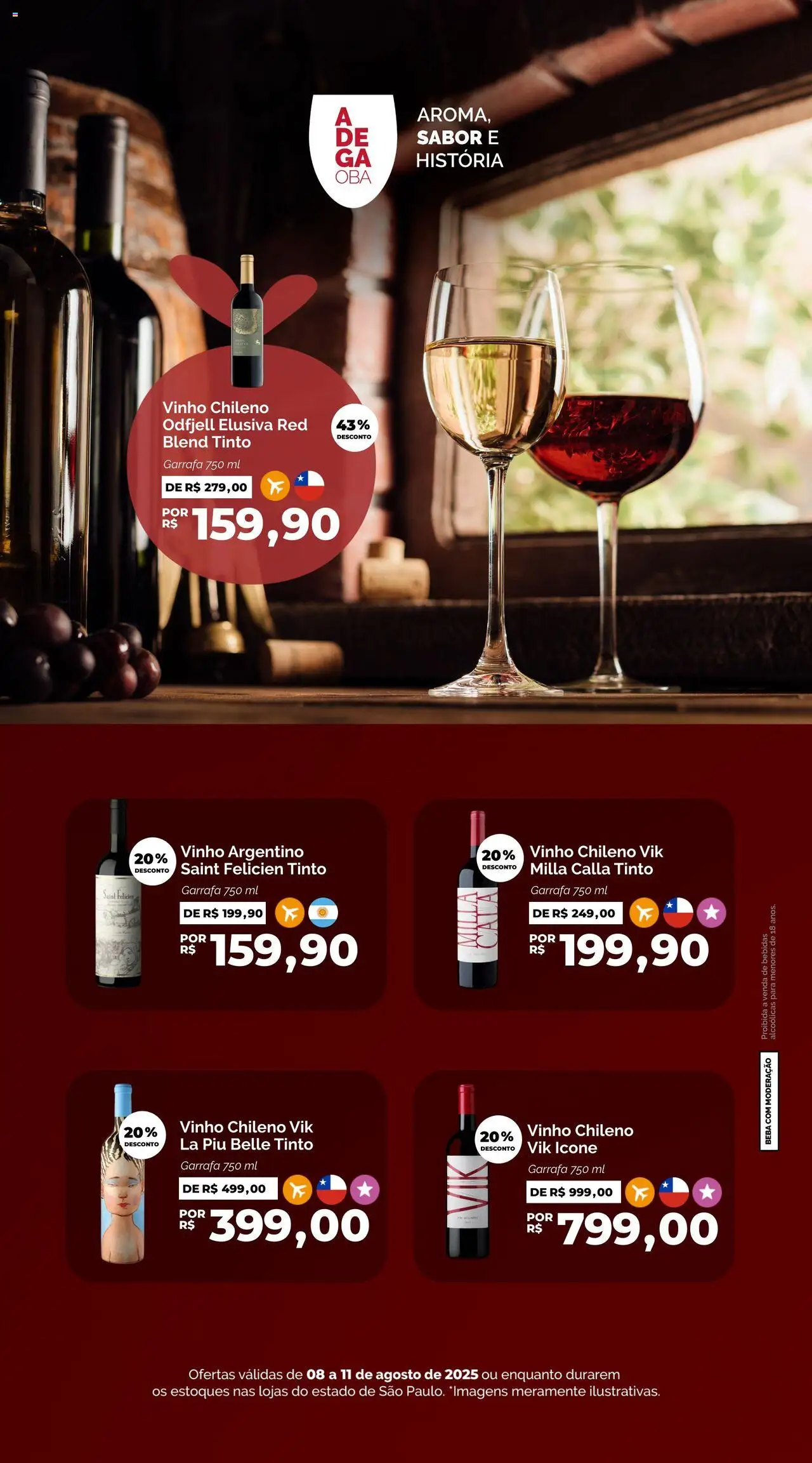 Oba Hortifruti Folheto - válido de 08.08.2025 | Página: 5 | Produtos: Vinho