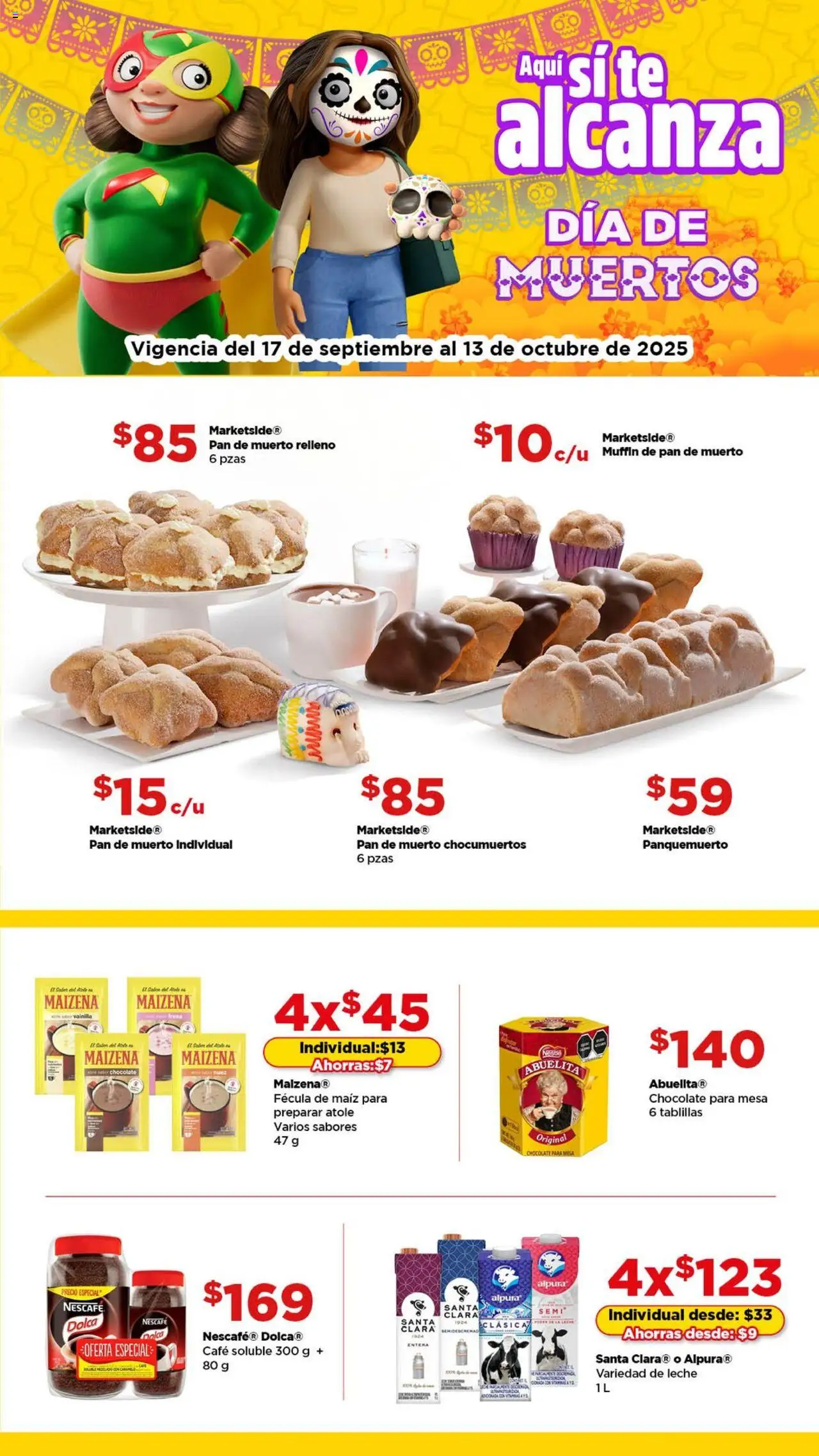 Nuevas ofertas de Bodega Aurrerá válidas en toda la República Mexicana desde el 17.09.2025. ¡Encuentra las mejores ofertas en Bodega Aurrerá - Folleto Día de Muertos! | Página: 1 | Productos: Maíz, Café, Chocolate, Nuez