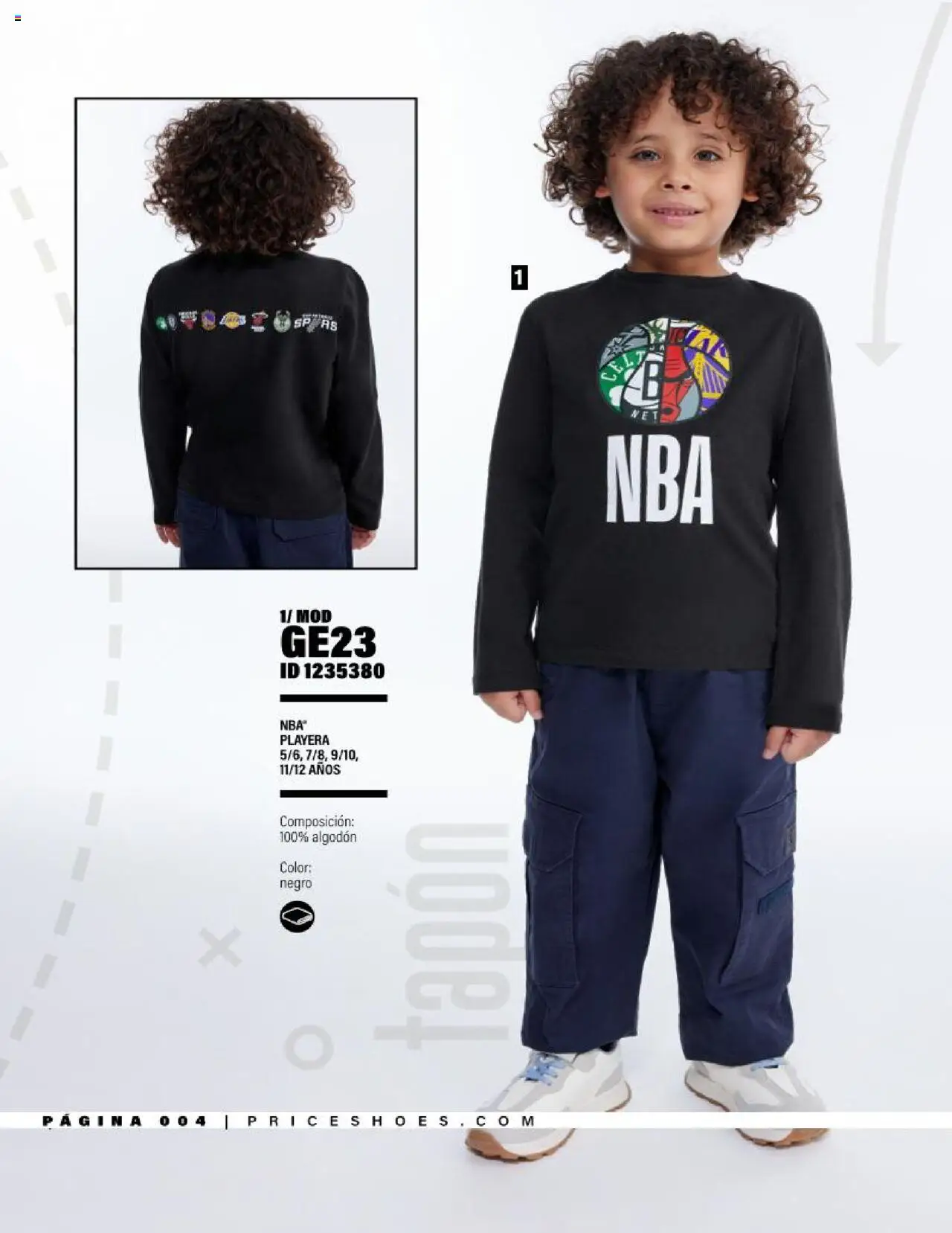 Nuevas ofertas de Price Shoes válidas en toda la República Mexicana desde el 15.10.2025. ¡Encuentra las mejores ofertas en Price Shoes - Catálogo NBA otoño / invierno 2025! | Página: 4 | Productos: Algodón, Playera