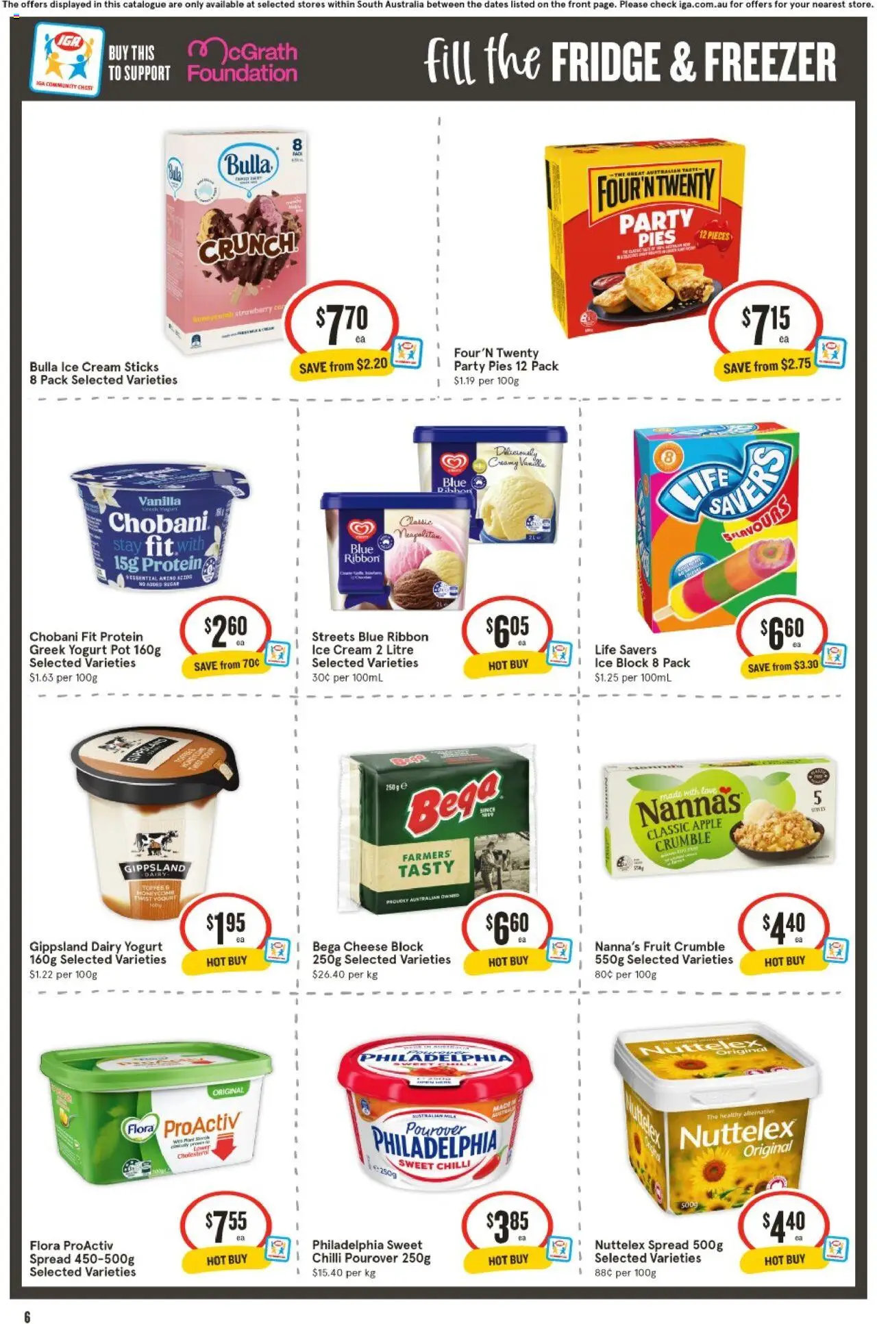 IGA catalogue - valid from 10.09.2025 | Page: 7 | Products: Cheese, Sugar, Foundation, Fridge