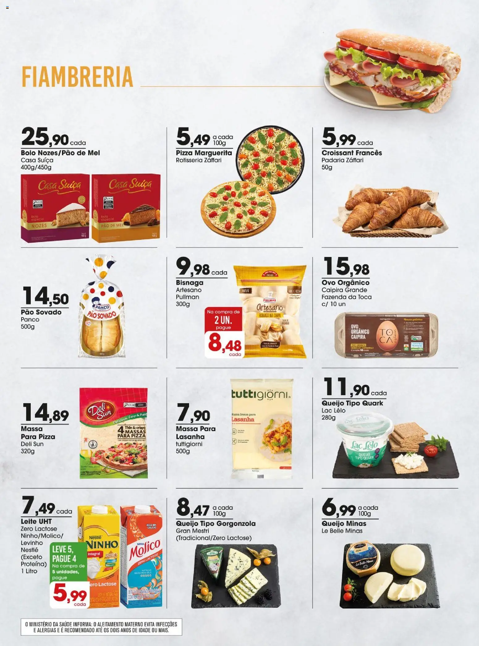 Zaffari Folheto - válido de 04.11.2025 | Página: 10 | Produtos: Ovos, Pizza, Cálcio, Lasanha