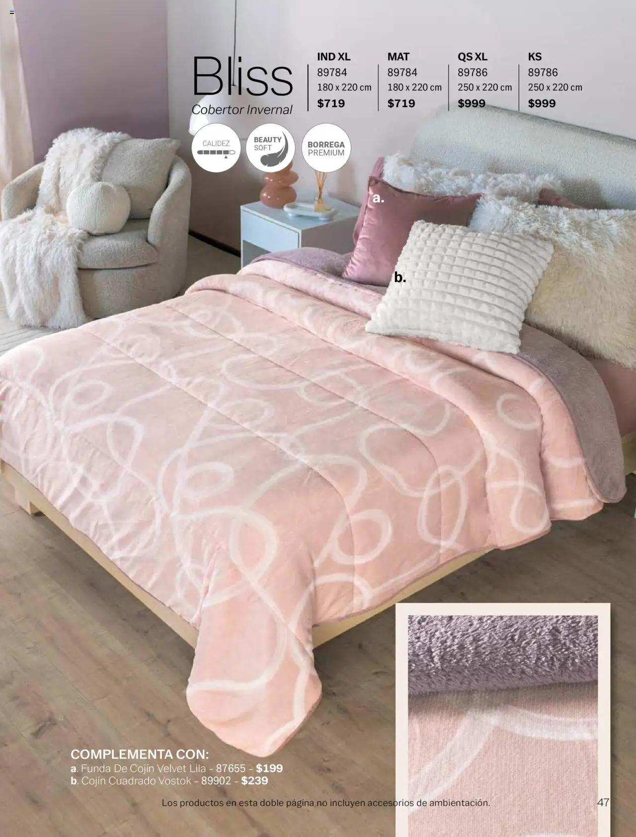 Nuevas ofertas de Vianney válidas en toda la República Mexicana desde el 15.08.2025. ¡Encuentra las mejores ofertas en Vianney - Catálogo Invierno! | Página: 49 | Productos: Cobertor, Funda