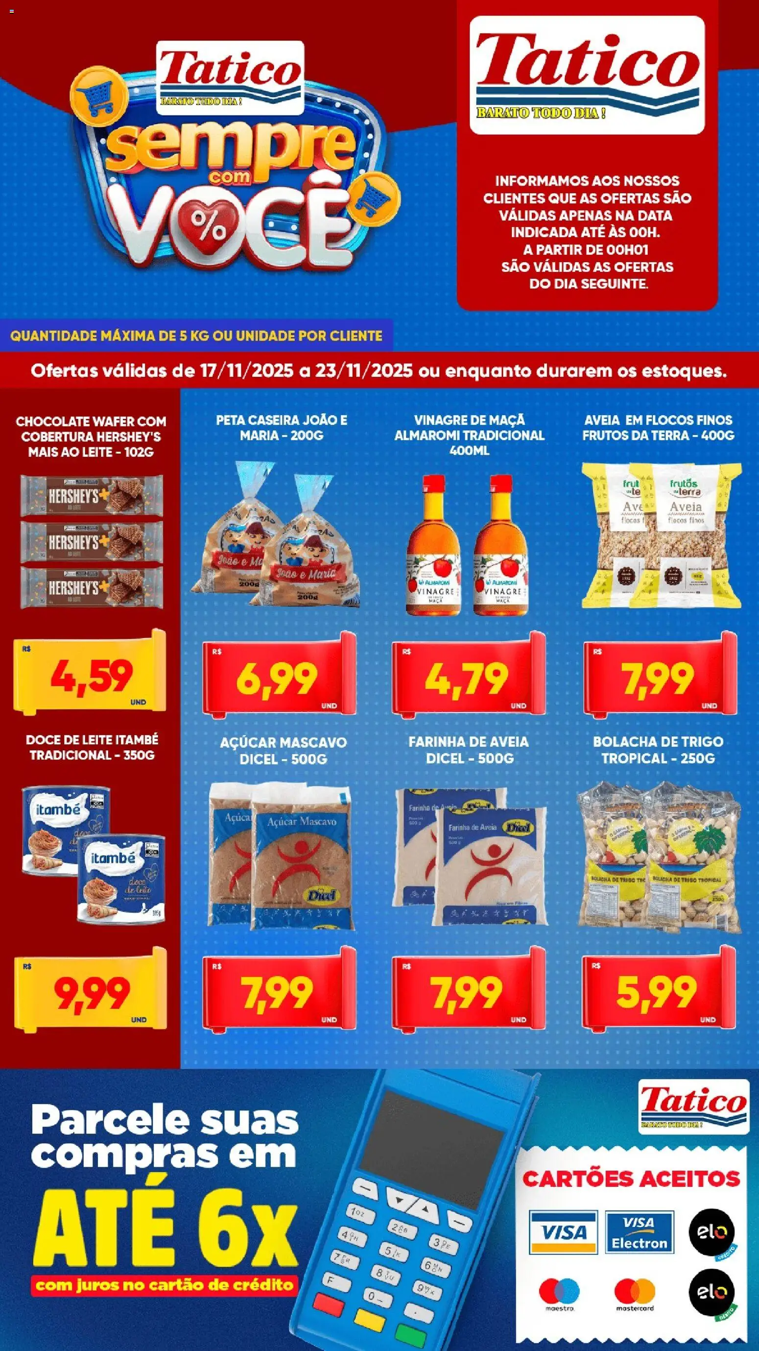 Tatico Folheto - válido de 17.11.2025 | Página: 6 | Produtos: Chocolate, Flocos, Aveia, Açúcar
