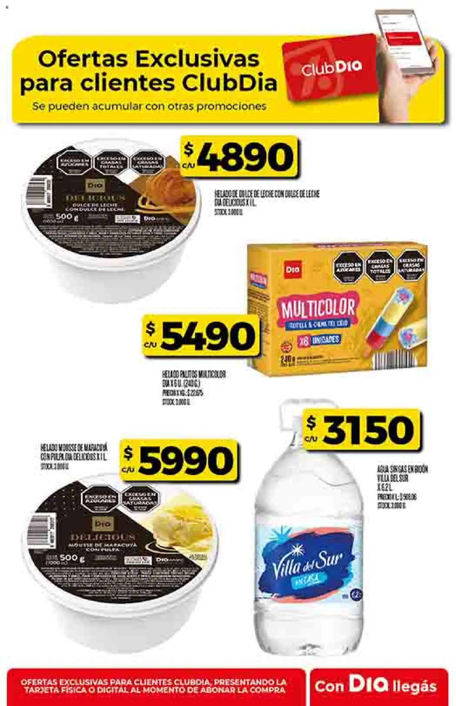 Dia - Ofertas - Salta y Jujuy │ válido desde el 11.02.2026 | Página: 51 | Productos: Helado, Dulce de leche, Agua, Leche