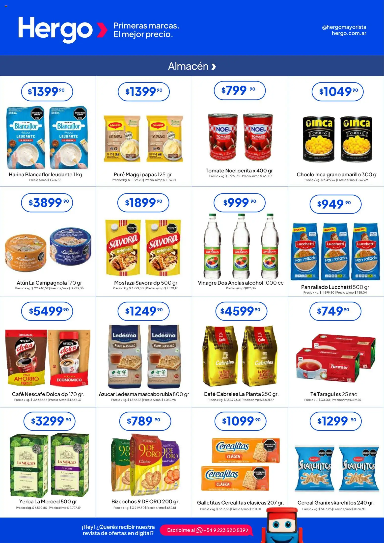 Hergo catálogo │ válido desde el 24.12.2025 | Página: 2 | Productos: Galletitas, Mostaza, Atún, Pan rallado