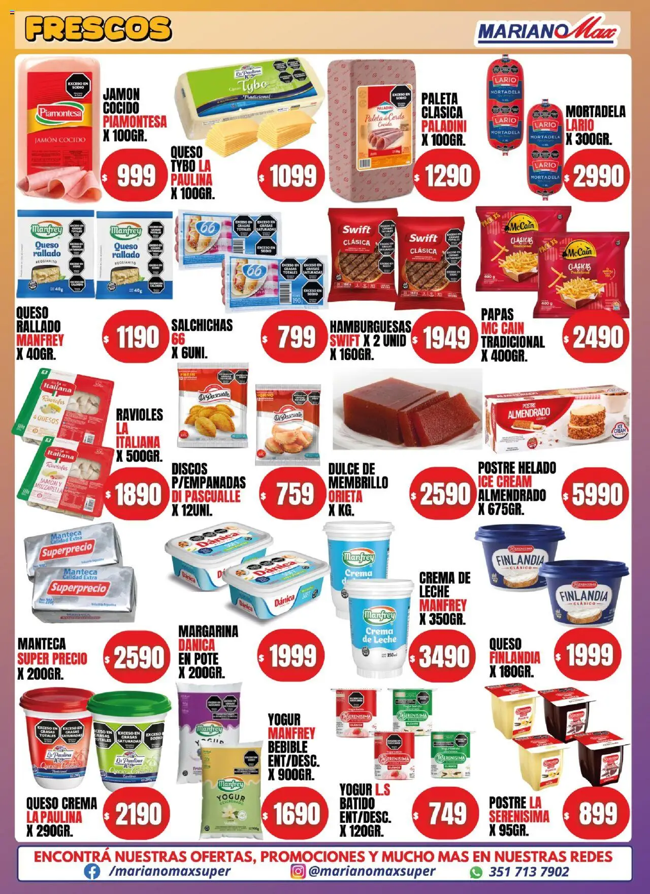 Mariano Max - Catálogo │ válido desde el 17.09.2025 | Página: 4 | Productos: Muzzarella, Paleta, Queso, Yogur