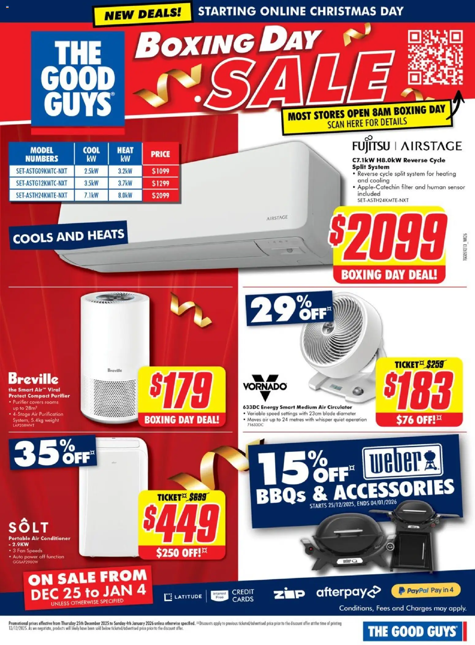 The Good Guys catalogue - valid from 24.12.2025 | Page: 30 | Products: Conditioner, Accessories, Weight, Fan