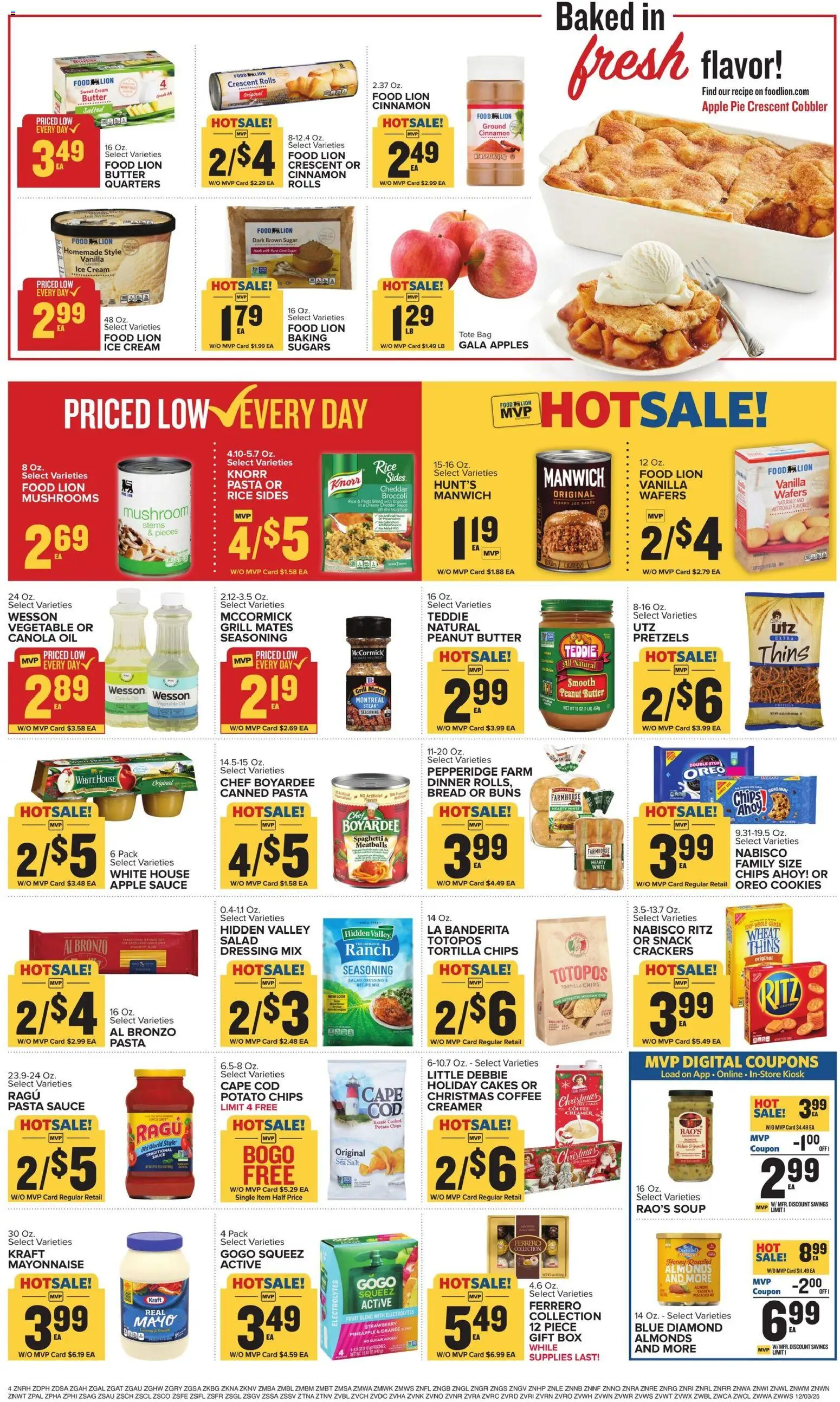 Food Lion Weekly Ad - valid from 03.12.2025 | Page: 4 | Products: Rice, Cookies, Salad, Bag