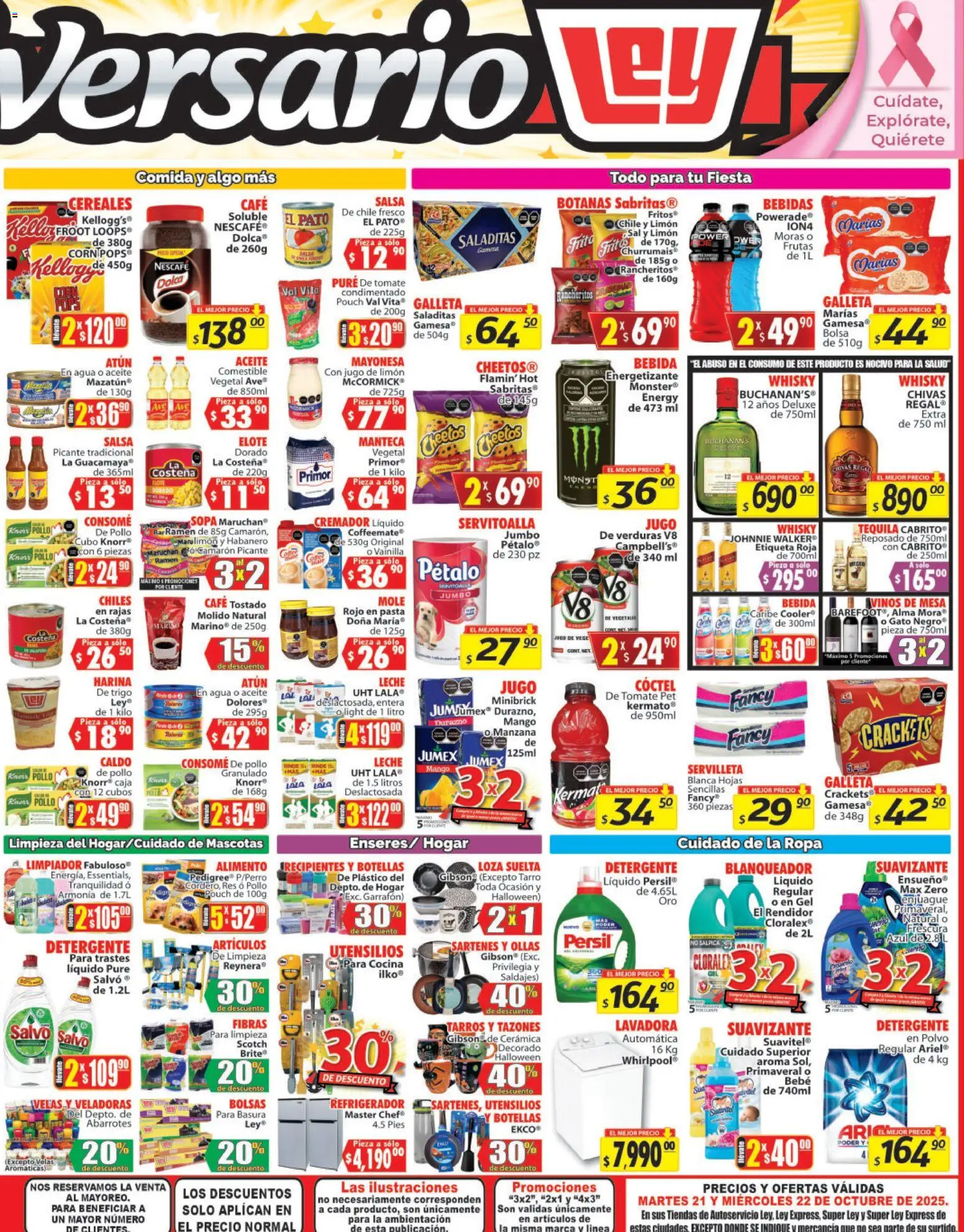 Nuevas ofertas de Casa Ley válidas en toda la República Mexicana desde el 21.10.2025. ¡Encuentra las mejores ofertas en Casa Ley folleto Autoservicio! | Página: 4 | Productos: Manzana, Jugo, Limpiador, Caja