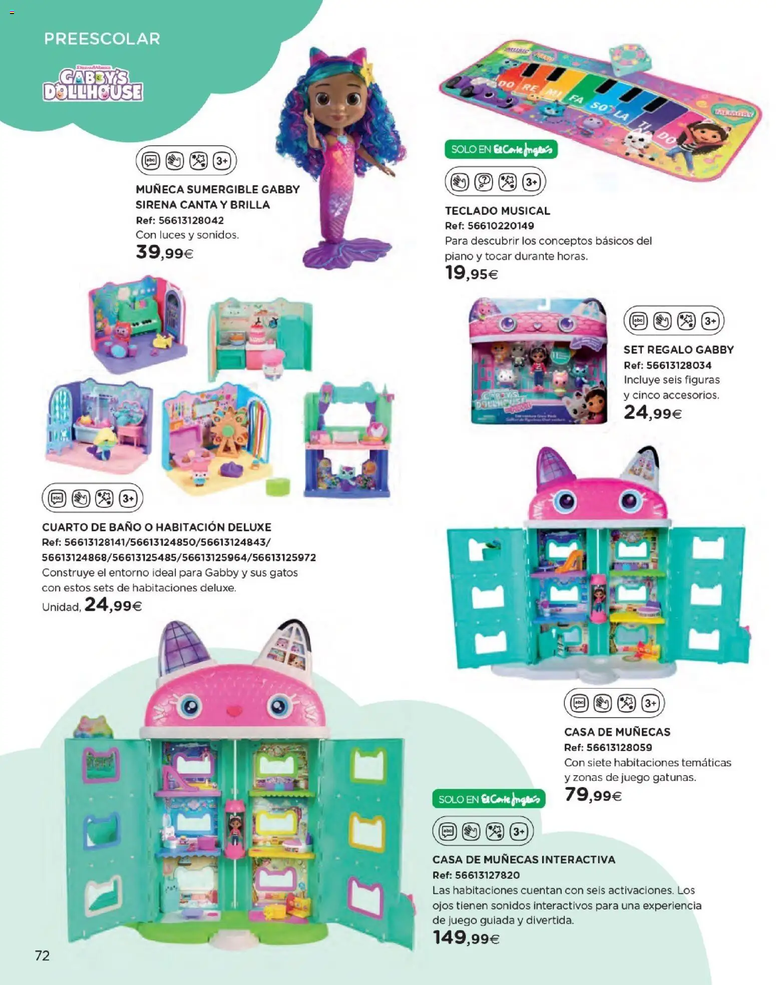 Nuevas ofertas de El Corte Inglés válidas en toda la República Mexicana desde el 27.10.2025. ¡Encuentra las mejores ofertas en El Corte Inglés catálogo Juguetes! | Página: 72 | Productos: Juego, Baño, Teclado