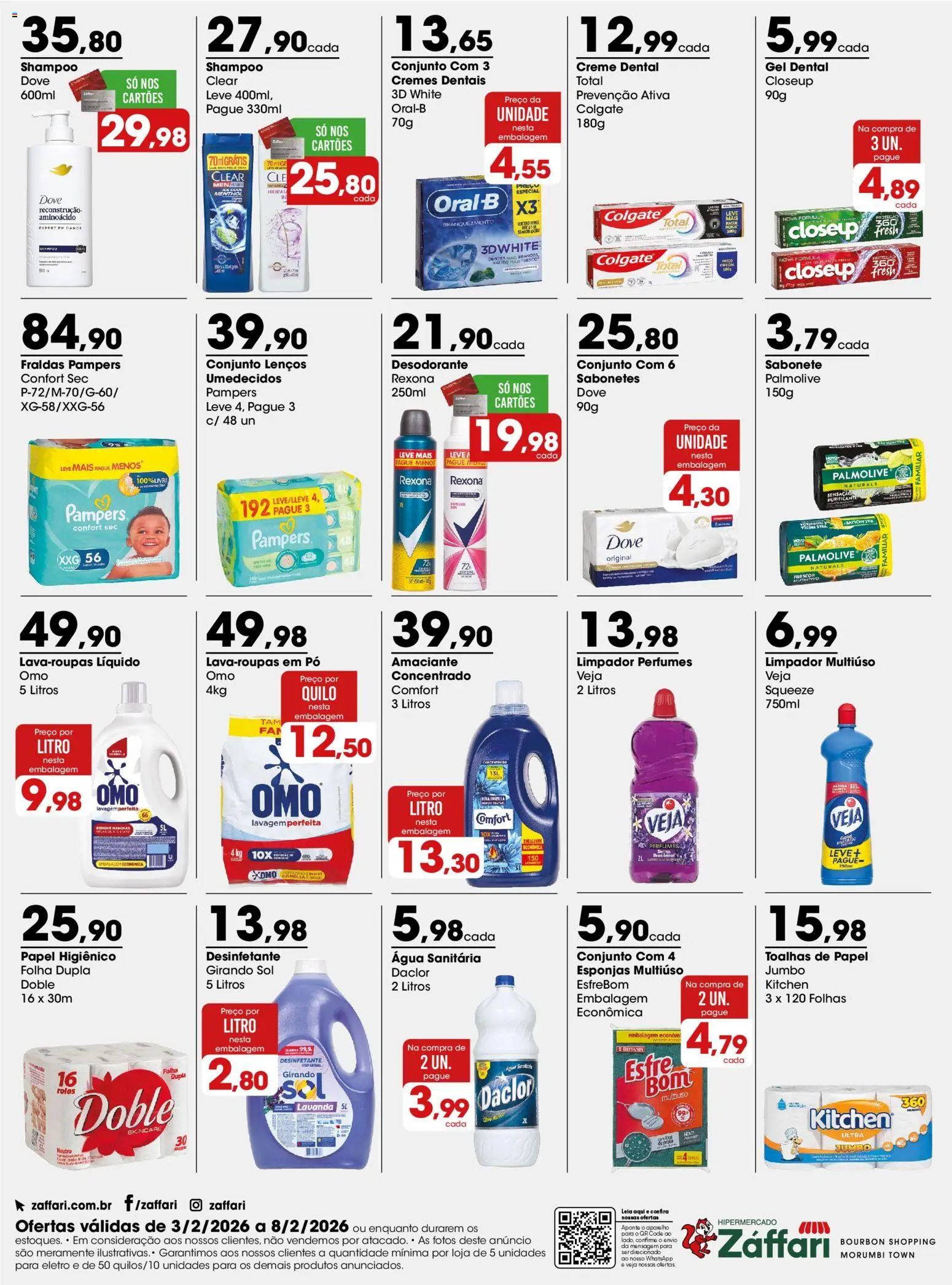 Zaffari Folheto - válido de 03.02.2026 | Página: 4 | Produtos: Limpador multiuso, Desodorante, Rexona, Desinfetante