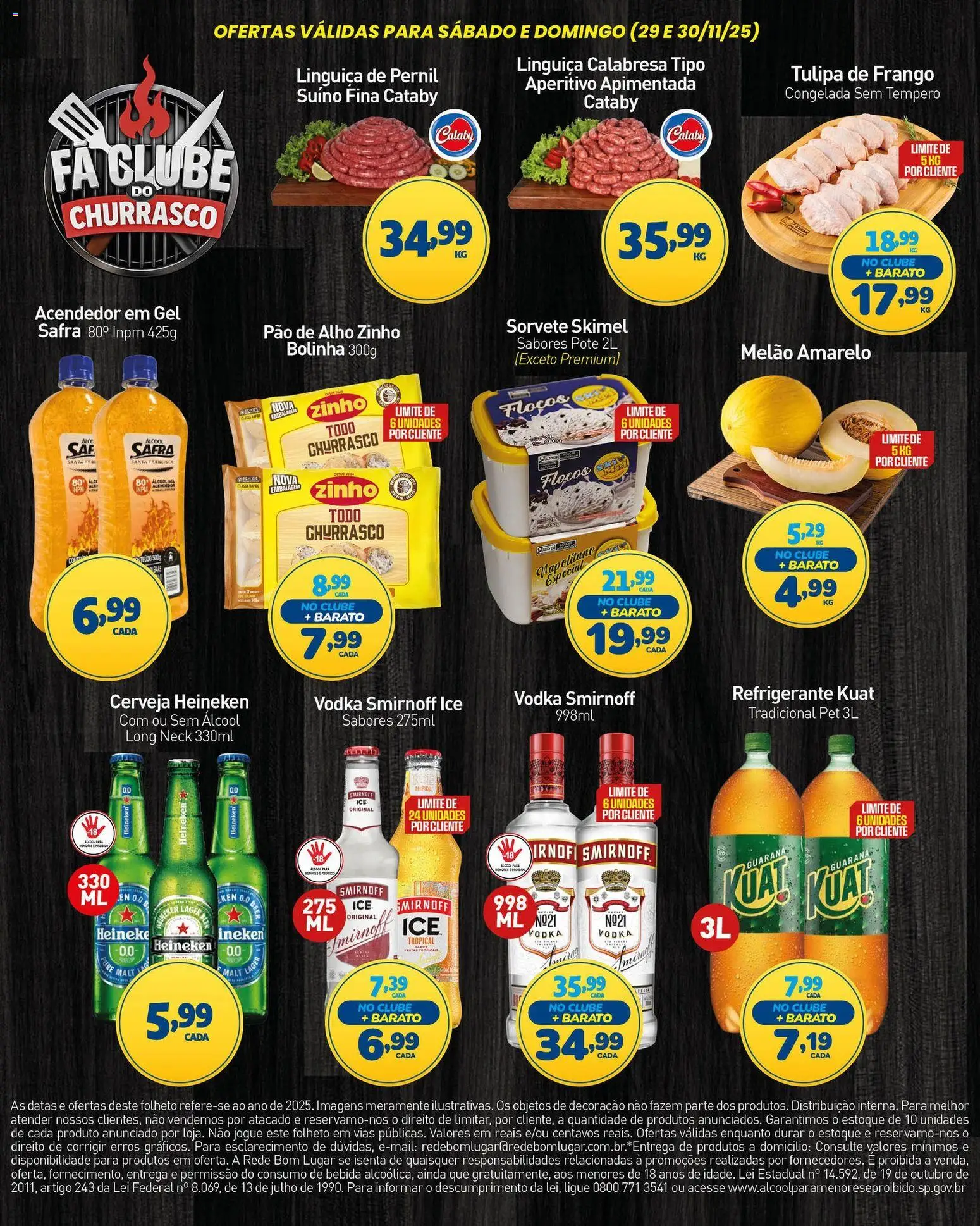 Rede Bom Lugar Folheto - válido de 29.11.2025 | Página: 4 | Produtos: Melão, Pão, Cerveja, Bebida