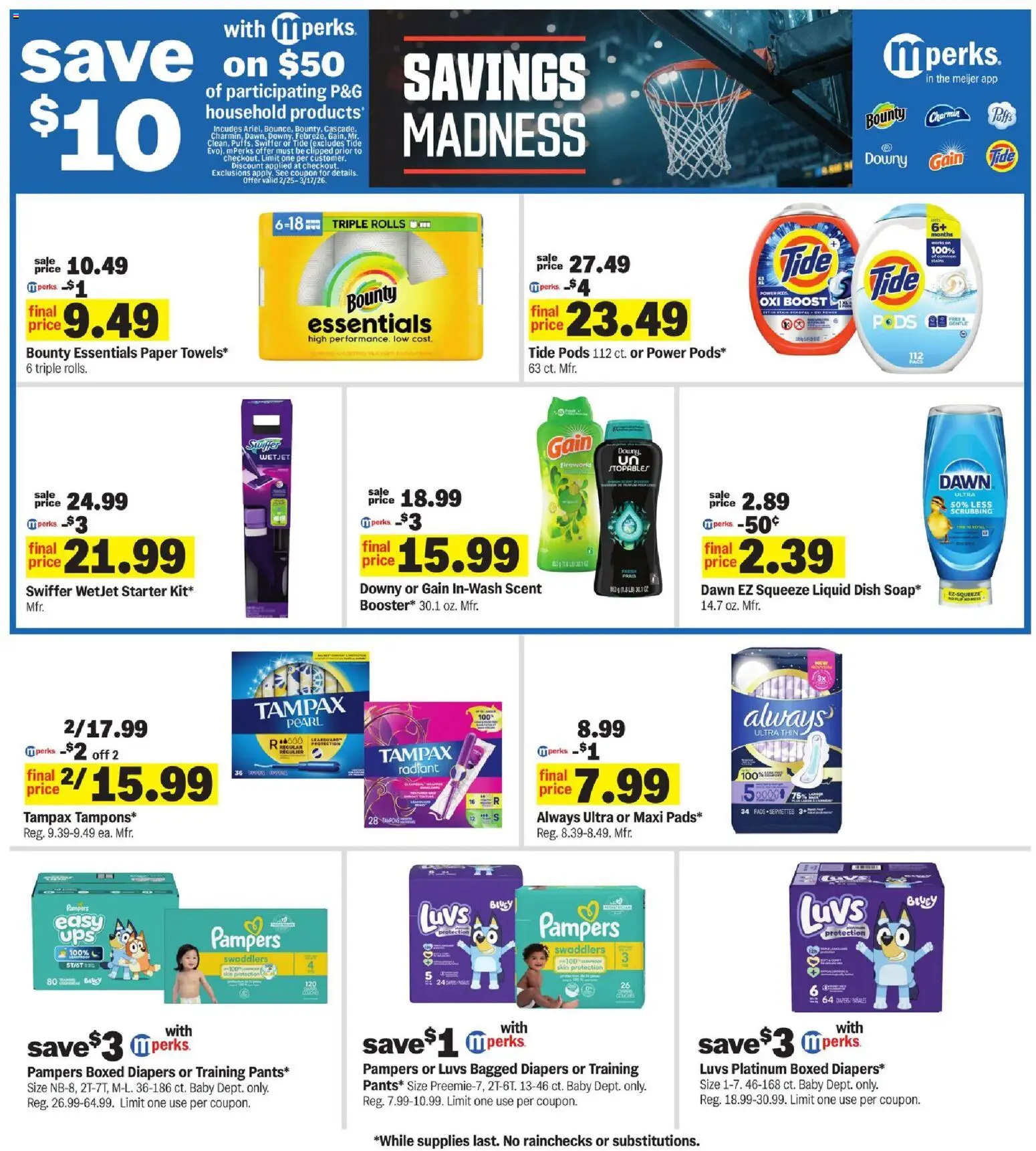 Meijer Weekly Ad - valid from 25.02.2026 | Page: 32 | Products: Rice, Tampons, Starter