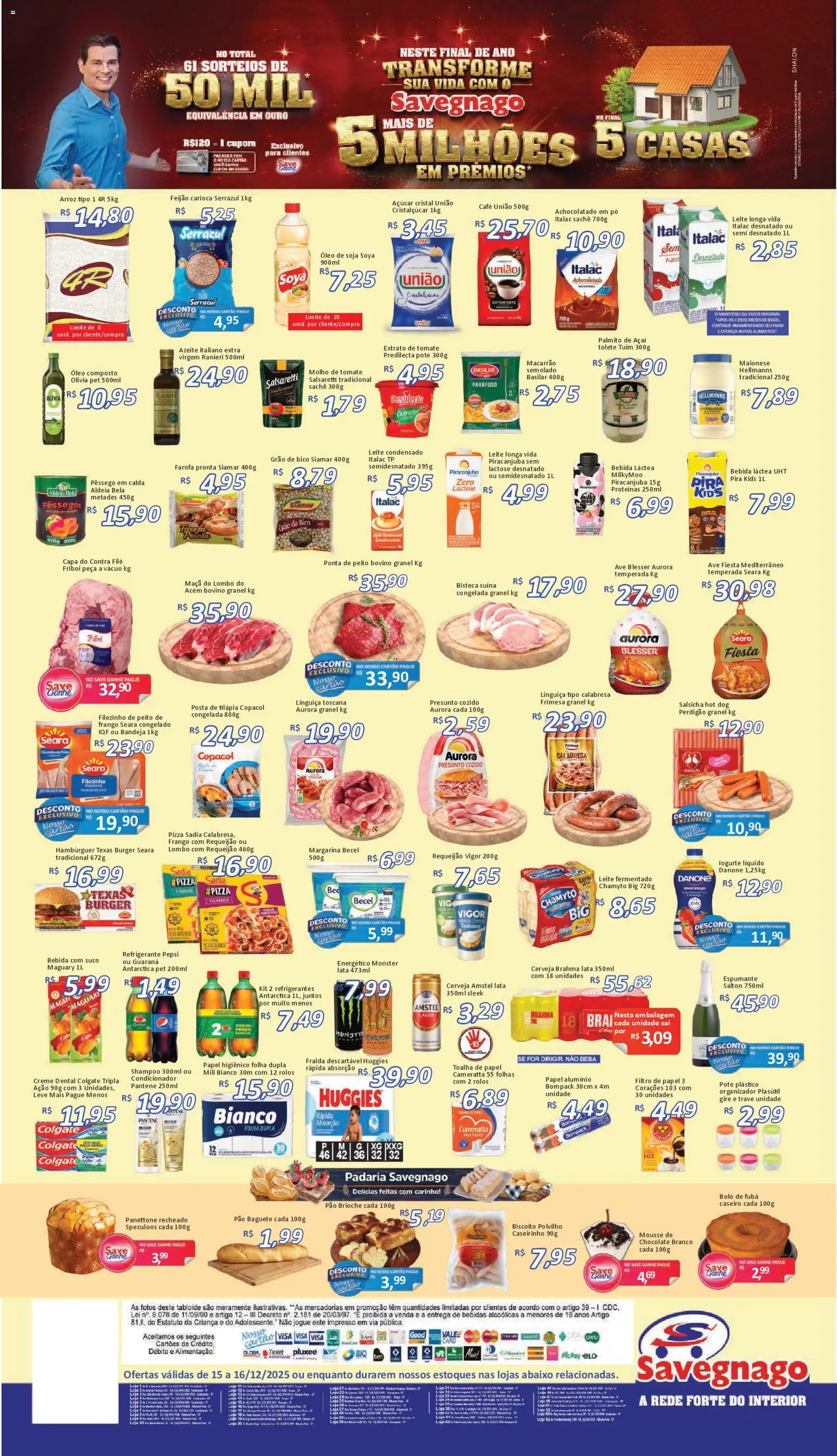 Savegnago Folheto - válido de 15.12.2025 | Página: 2 | Produtos: Palmito, Creme dental, Soja, Leite fermentado