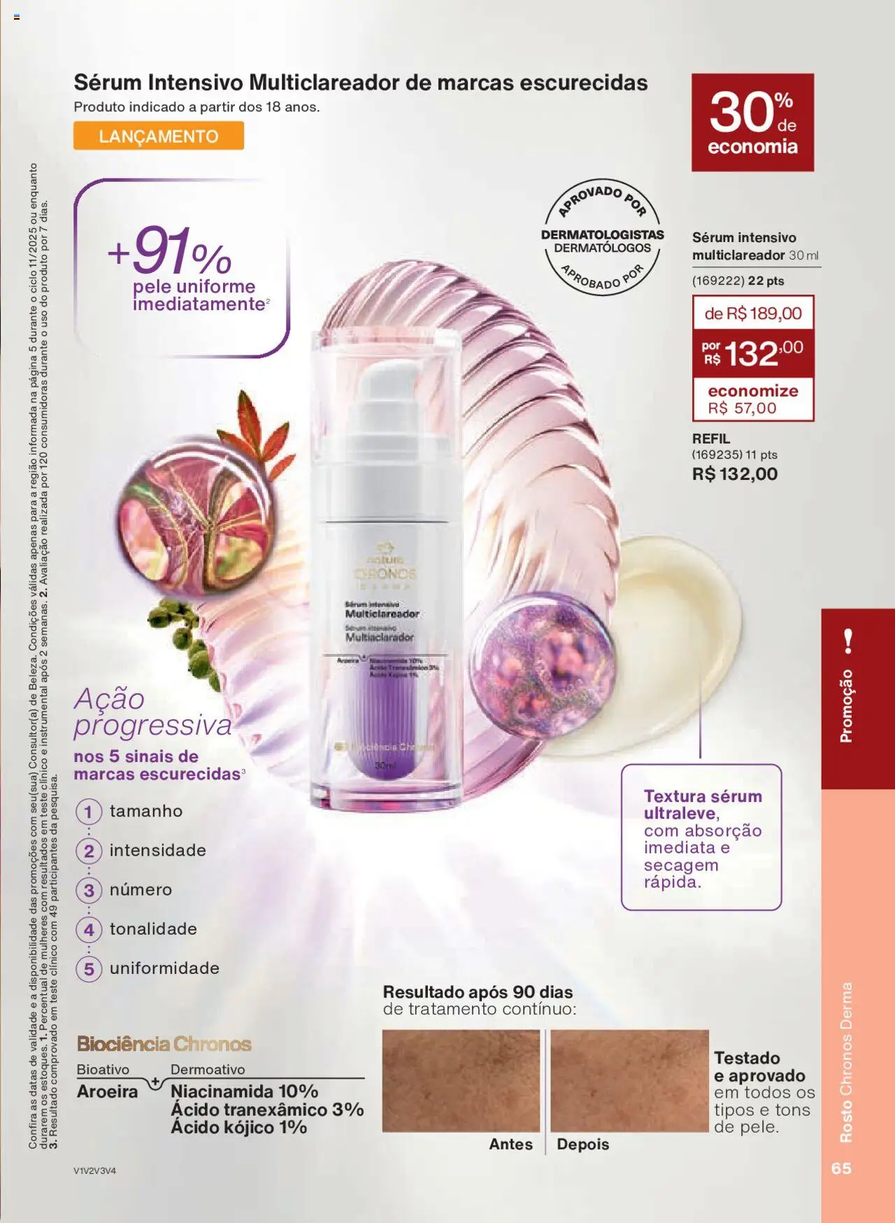Natura Folheto - válido de 15.06.2025 | Página: 65 | Produtos: Pó, Sérum