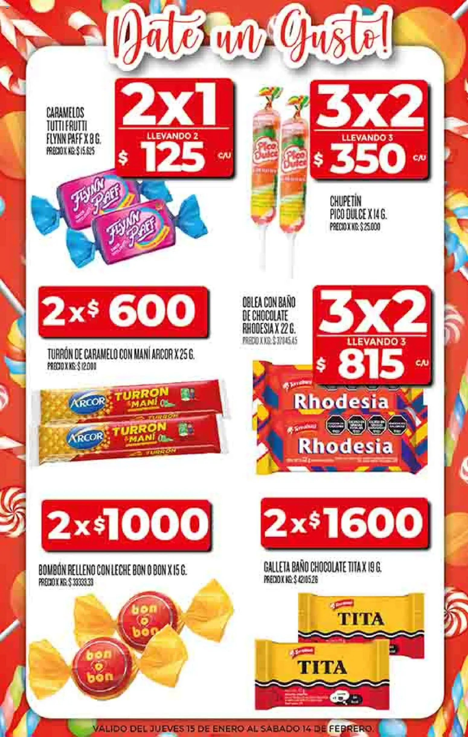 Supermercado DIA Ofertas │ válido desde el 14.01.2026 | Página: 15 | Productos: Pico, Baño, Chocolate, Turrón