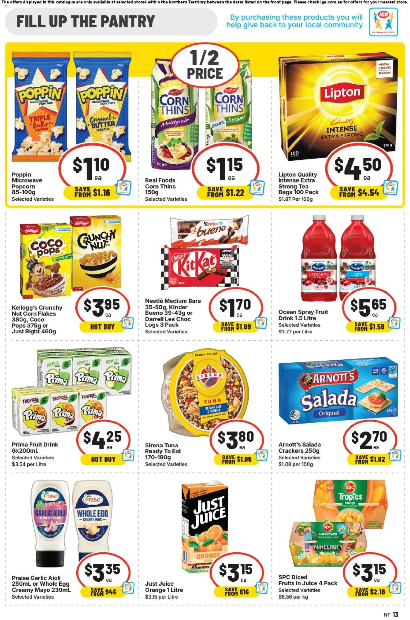 IGA catalogue - valid from 28.01.2026 | Page: 9 | Products: Butter, Juice, Rice, Tea
