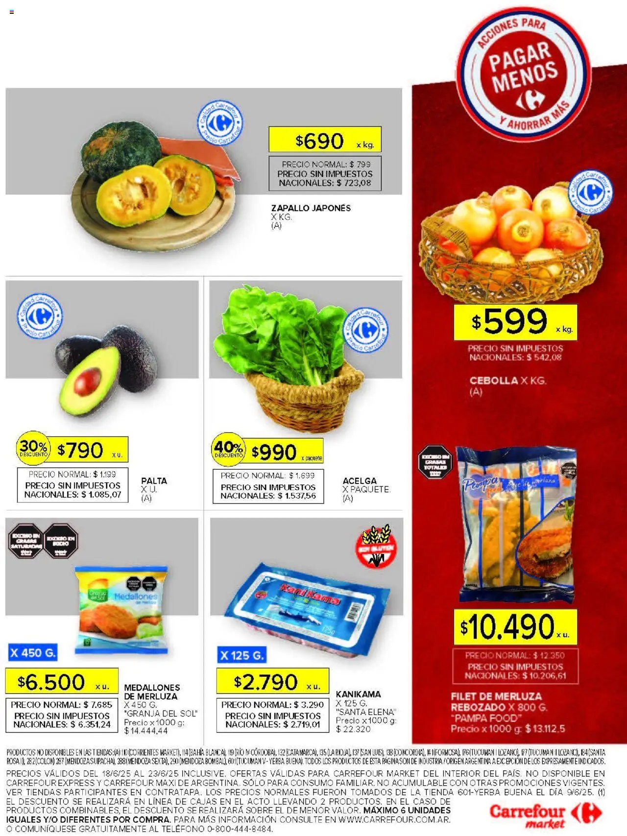 Carrefour ofertas │ válido desde el 18.06.2025 | Página: 41 | Productos: Teléfono, Sobre, Zapallo, Palta
