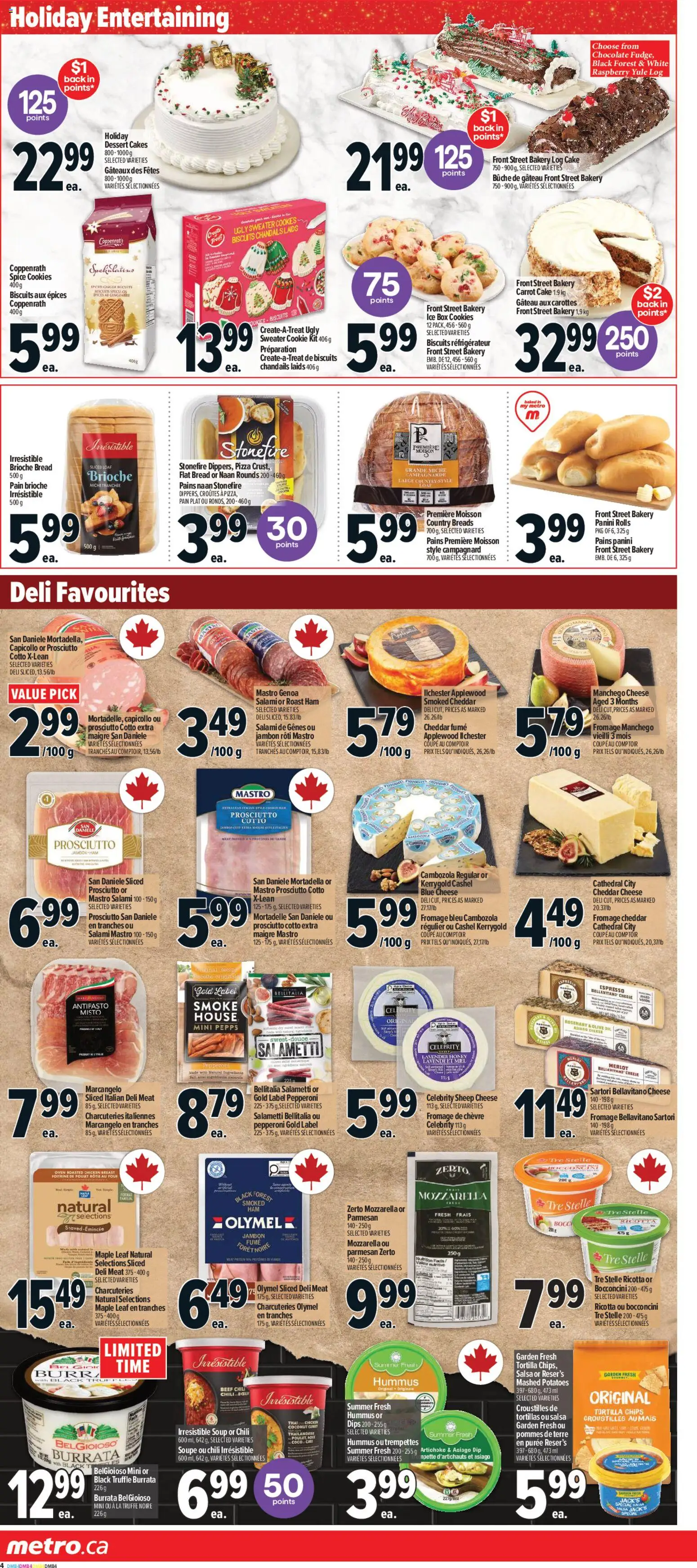 Metro flyer valid from 11.12.2025 | Page: 9 | Products: Bread, Chocolate, Ham, Pizza