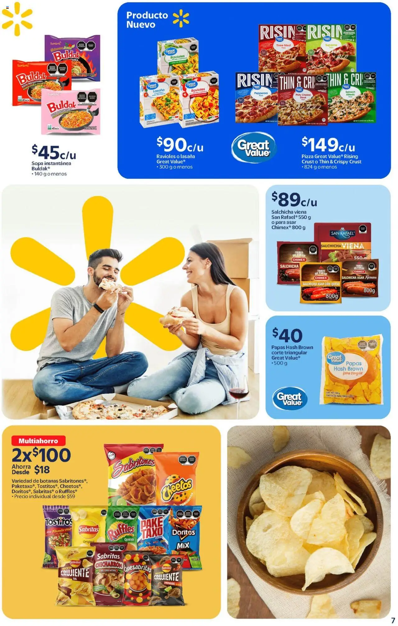 Nuevas ofertas de Walmart válidas en toda la República Mexicana desde el 17.09.2025. ¡Encuentra las mejores ofertas en Walmart - Folleto! | Página: 7 | Productos: Papa, Sopa, Queso, Cerdo