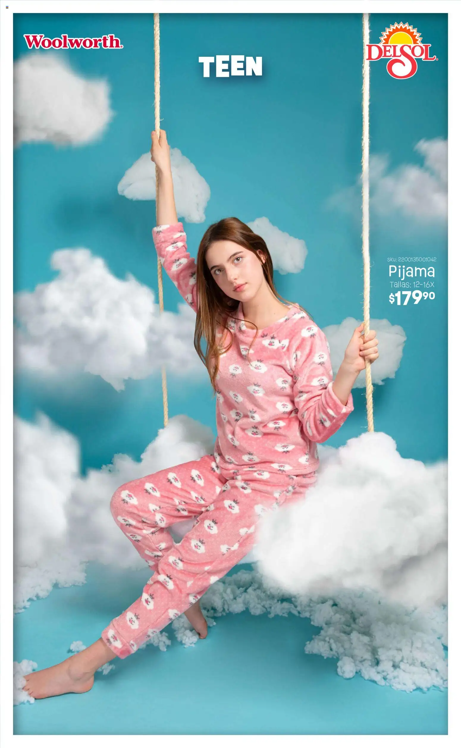 Nuevas ofertas de Del Sol y Woolworth válidas en toda la República Mexicana desde el 04.11.2025. ¡Encuentra las mejores ofertas en Del Sol y Woolworth catálogo! | Página: 14 | Productos: Pijama