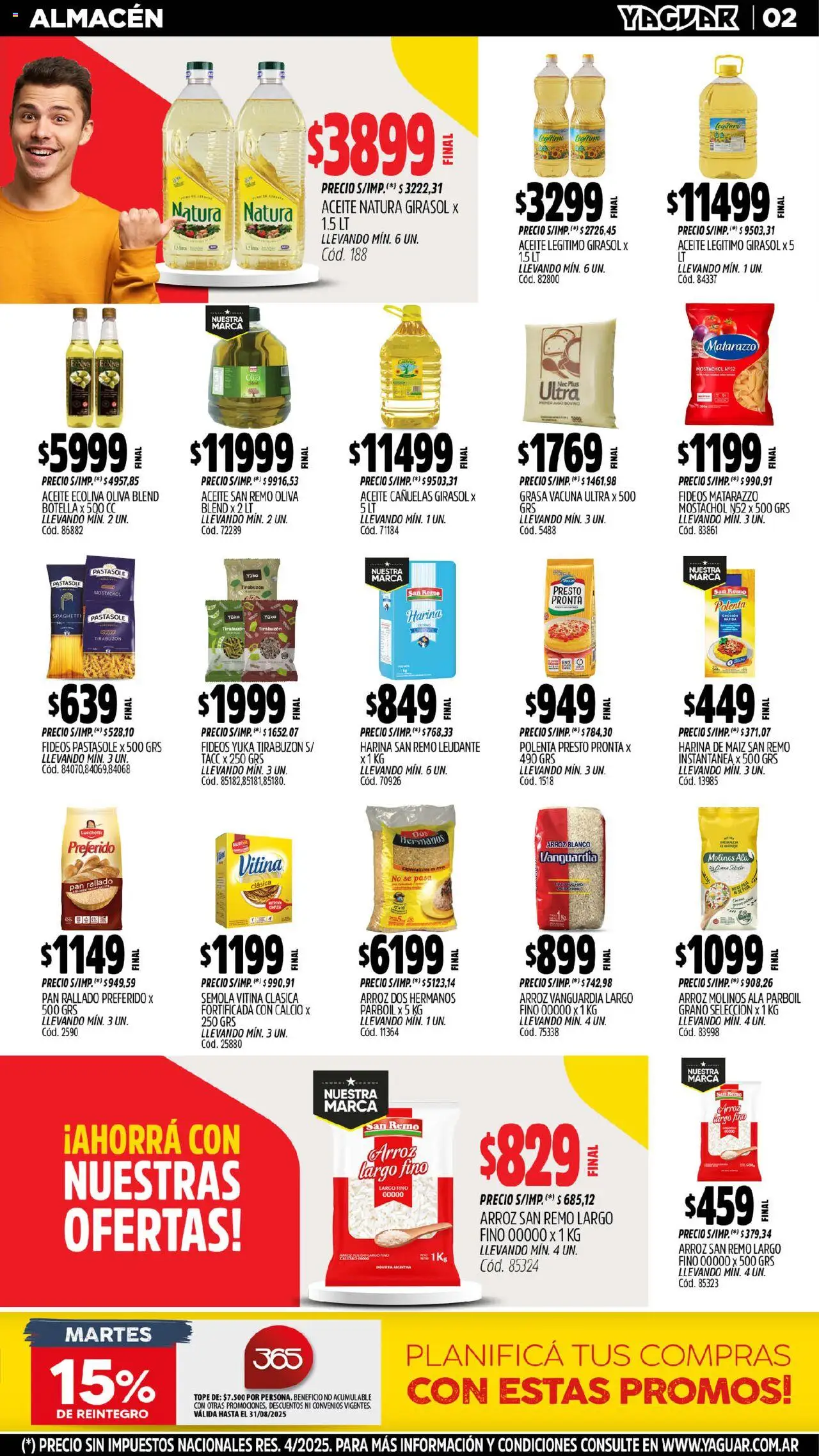 Yaguar - Bahía Blanca │ válido desde el 18.08.2025 | Página: 2 | Productos: Vela, Botella, Oliva, Pan rallado
