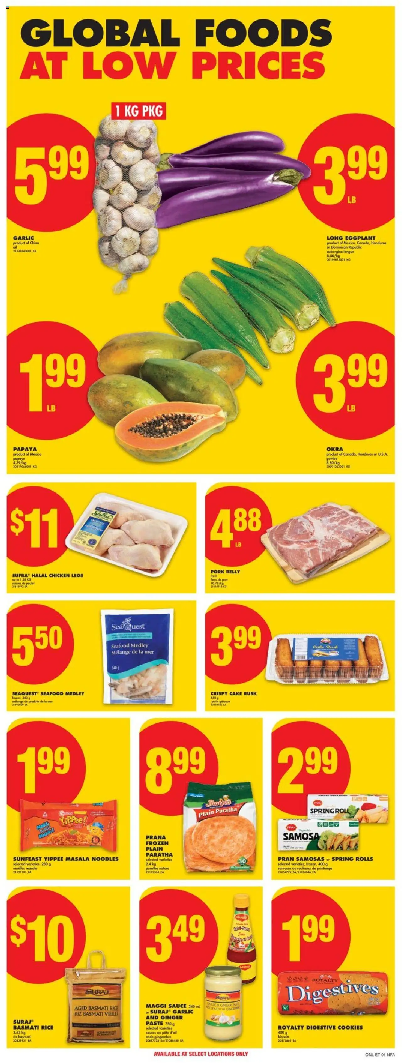 No Frills flyer valid from 09.10.2025 | Page: 8 | Products: Rice, Fish, Chicken, Pork