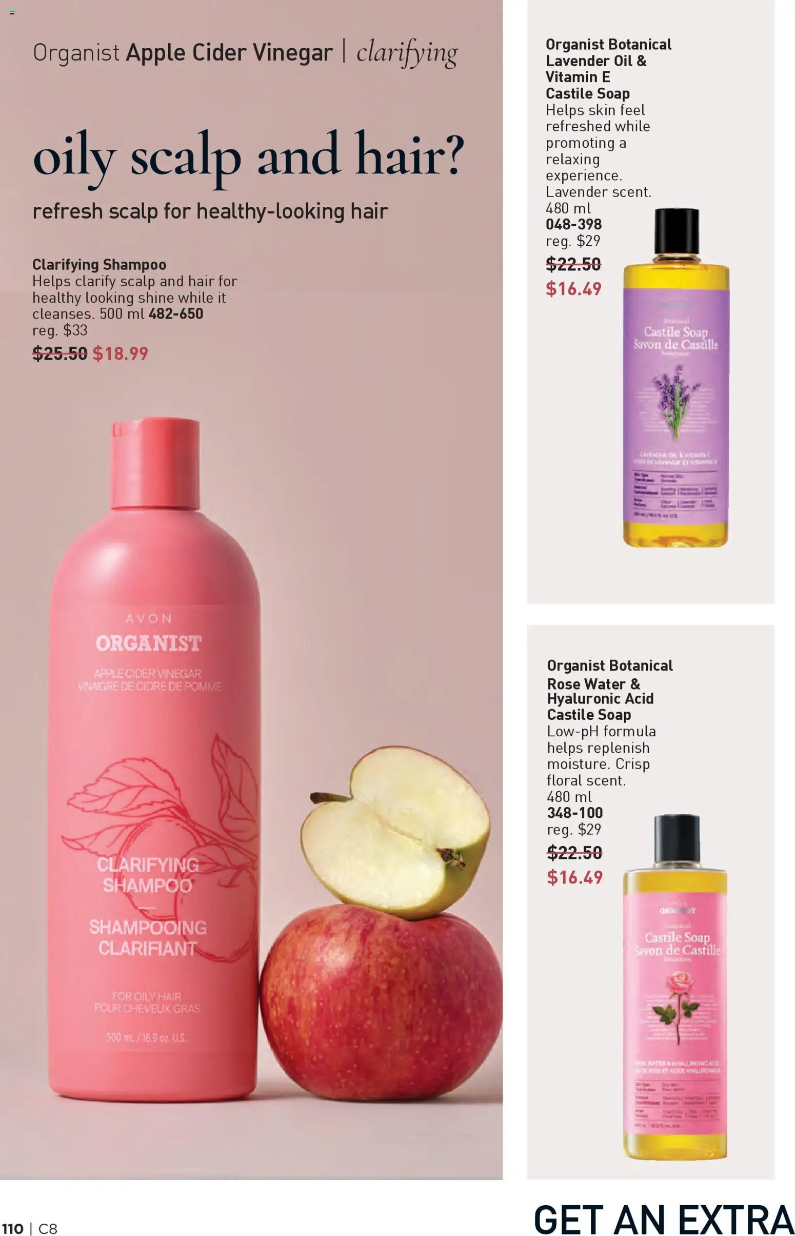 Avon flyer valid from 09.04.2026 | Page: 110 | Products: Shampoo, Soap, Oil