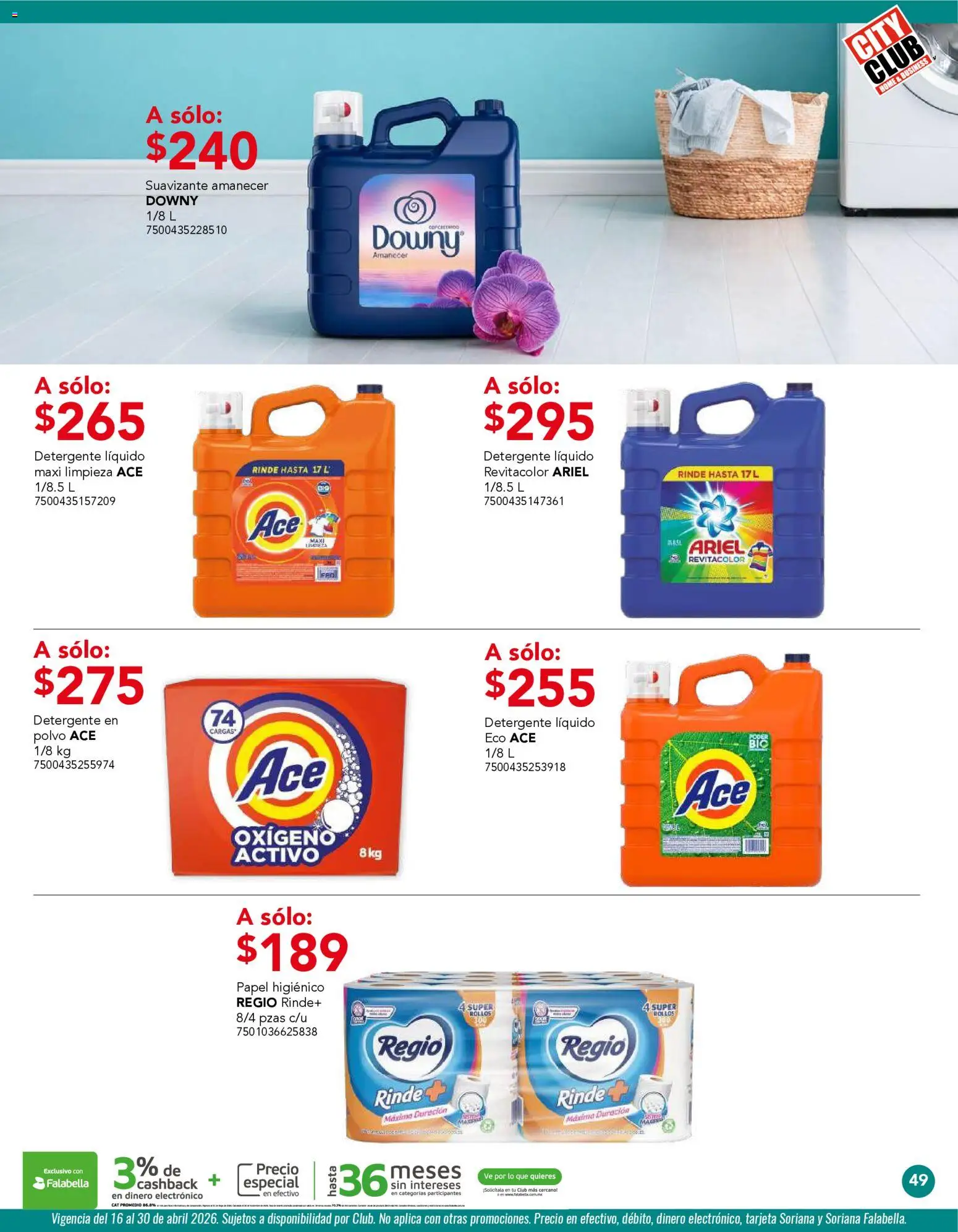 Nuevas ofertas de City Club válidas en toda la República Mexicana desde el 01.04.2026. ¡Encuentra las mejores ofertas en City Club catálogo! | Página: 49