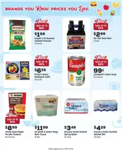 Preview of Grocery Outlet weekly ads valid from 15.10.2025 | Page: 12 | Products: Beer, Sour cream, Water, Sausage