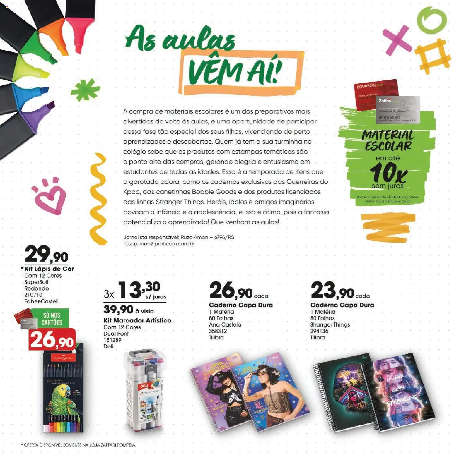 Zaffari Folheto - válido de 19.01.2026 | Página: 2 | Produtos: Lápis, Lápis de cor, Bourbon, Caderno