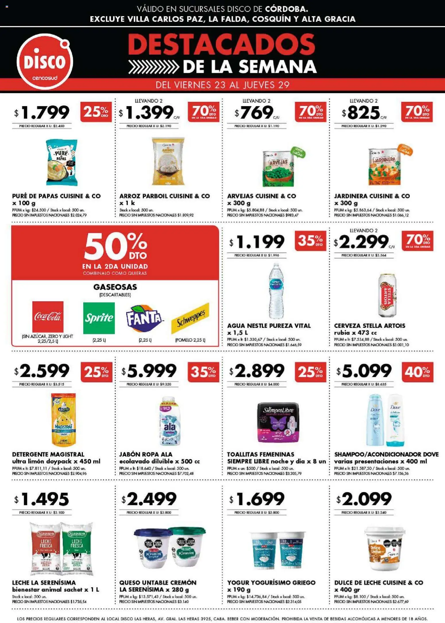 Disco - Ofertas | Córdoba │ válido desde el 22.01.2026 | Página: 8 | Productos: Disco, Dulce de leche, Arvejas, Detergente