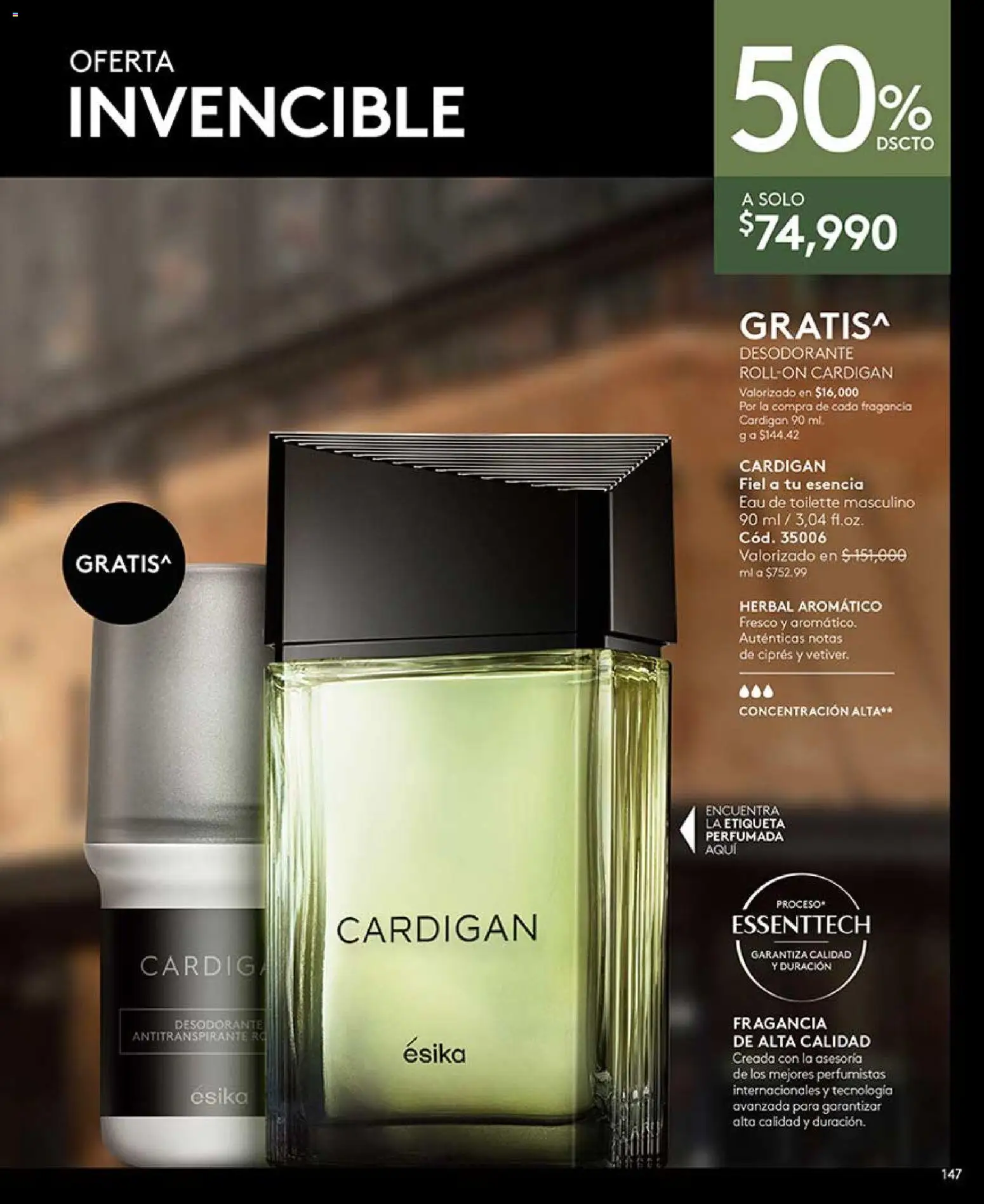 Ésika revista - valida desde el 02.03.2026 | Página: 147 | Productos: Fragancia, Eau de toilette, Desodorante, Antitranspirante