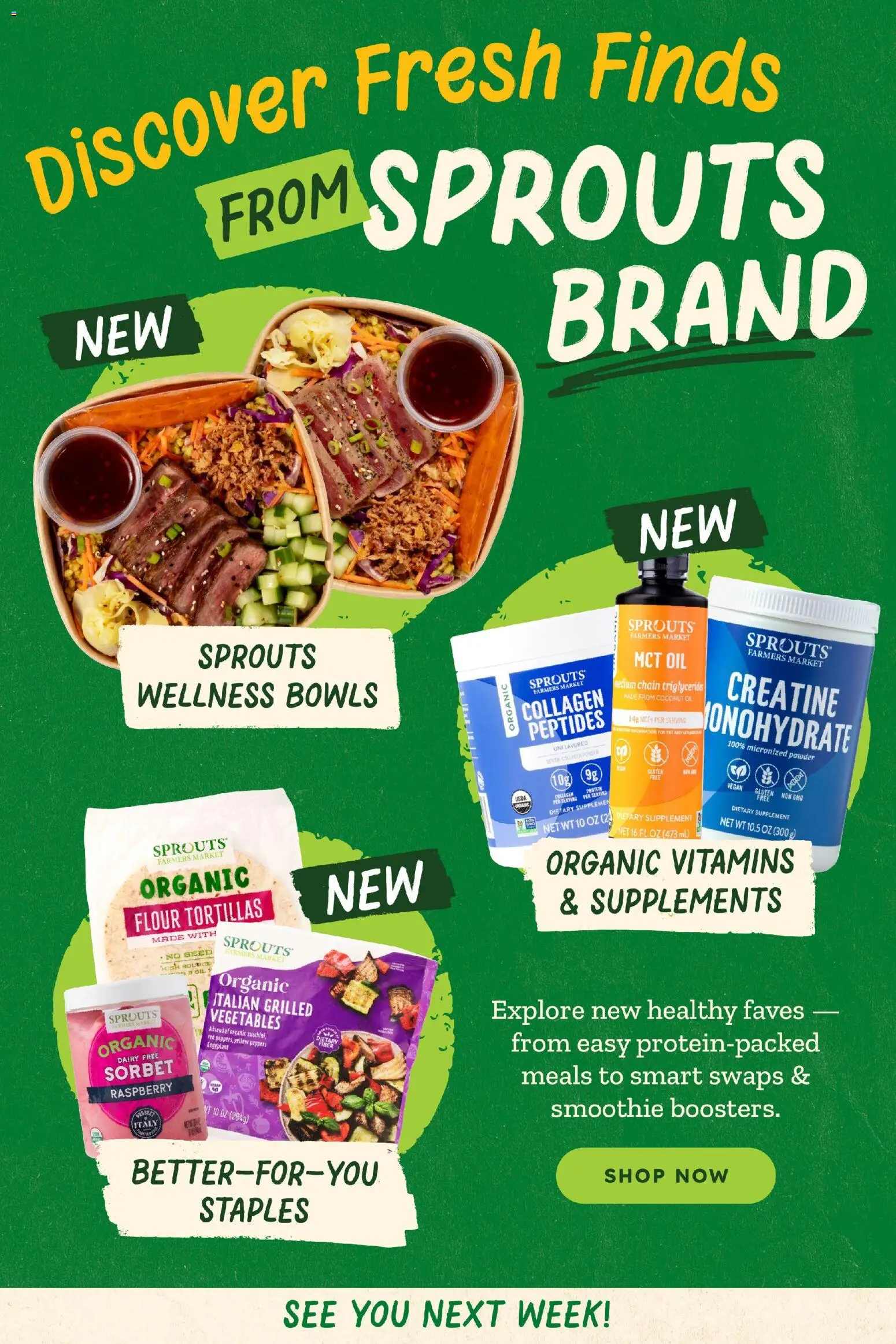 Sprouts Weekly Ad - valid from 04.03.2026 | Page: 11 | Products: Creatine, Peppers, Oil, Vegetables