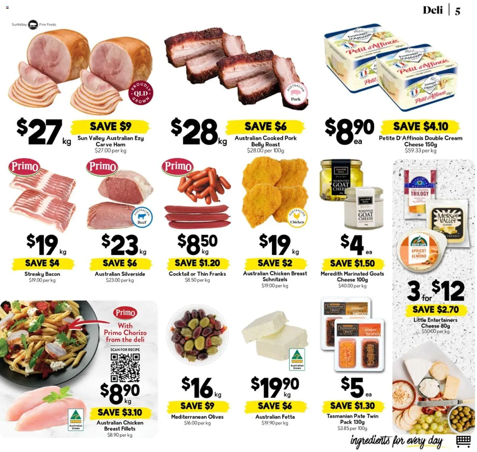 Drakes catalogue - valid from 18.03.2026 | Page: 5 | Products: Bacon, Cheese, Olives, Cream