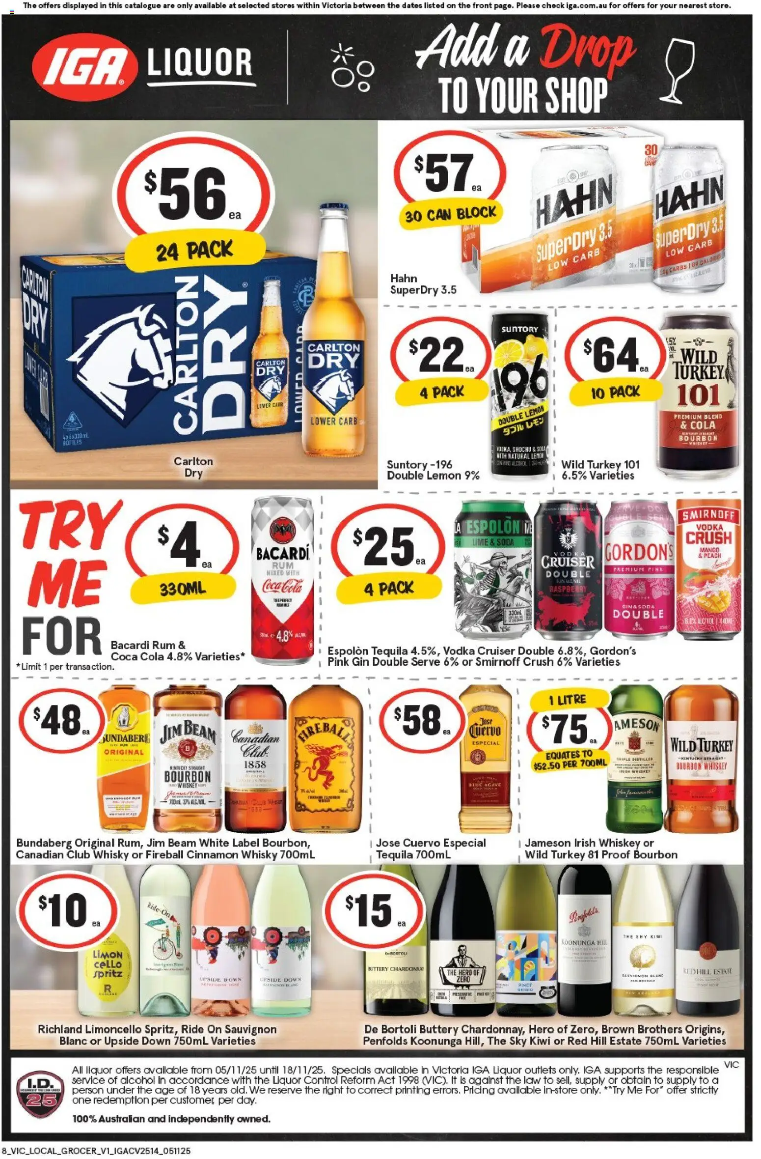 IGA catalogue - valid from 05.11.2025 | Page: 2 | Products: Bourbon, Coca Cola, Lemon, Turkey
