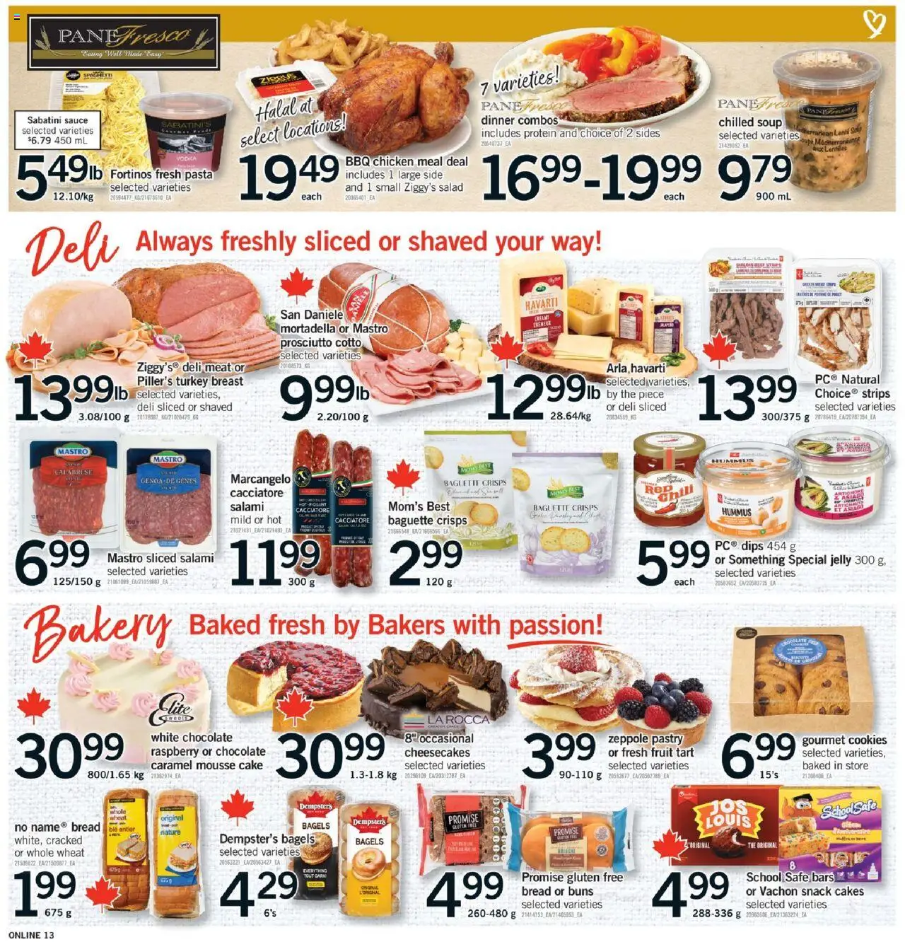 Fortinos flyer valid from 11.09.2025 | Page: 13 | Products: Vodka, Turkey, Bread, Salami